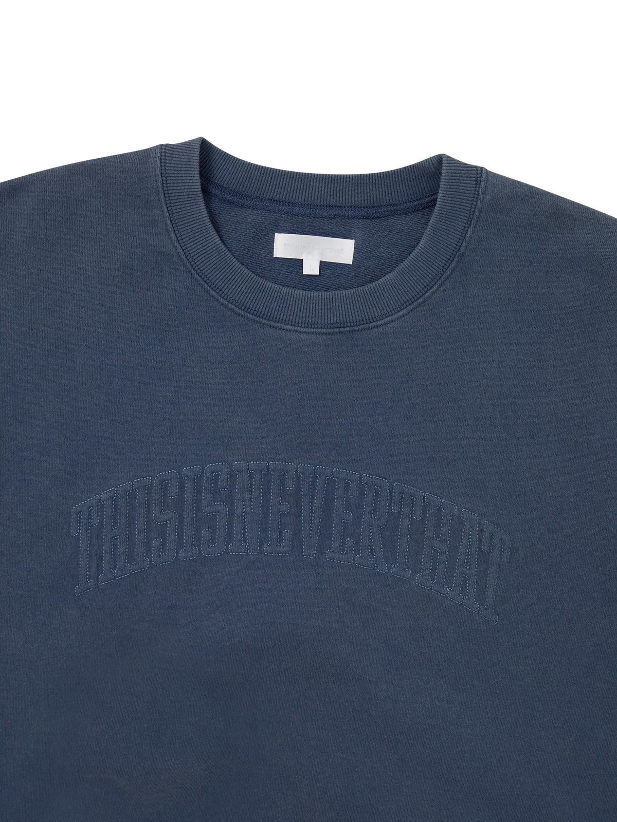 thisisneverthat - Faded Arch-Logo Crewneck (Deep Water) product image 2 | TRAB K-Fashion Australia