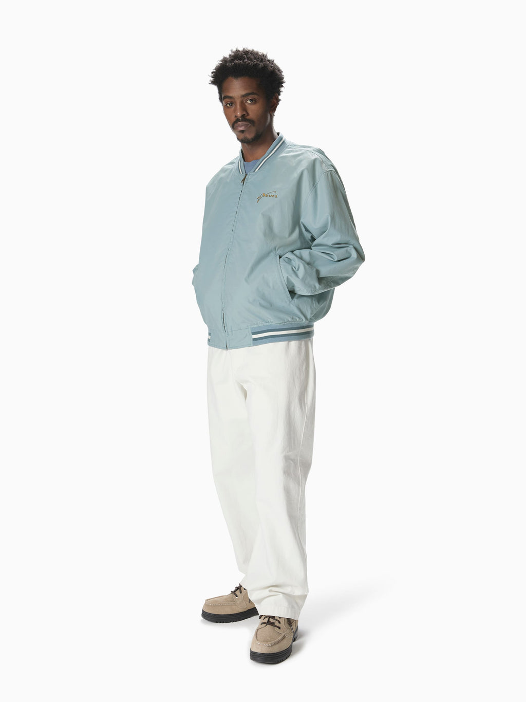 thisisneverthat - Faded Stadium Jacket (Blue) product image 5 | TRAB K-Fashion Australia