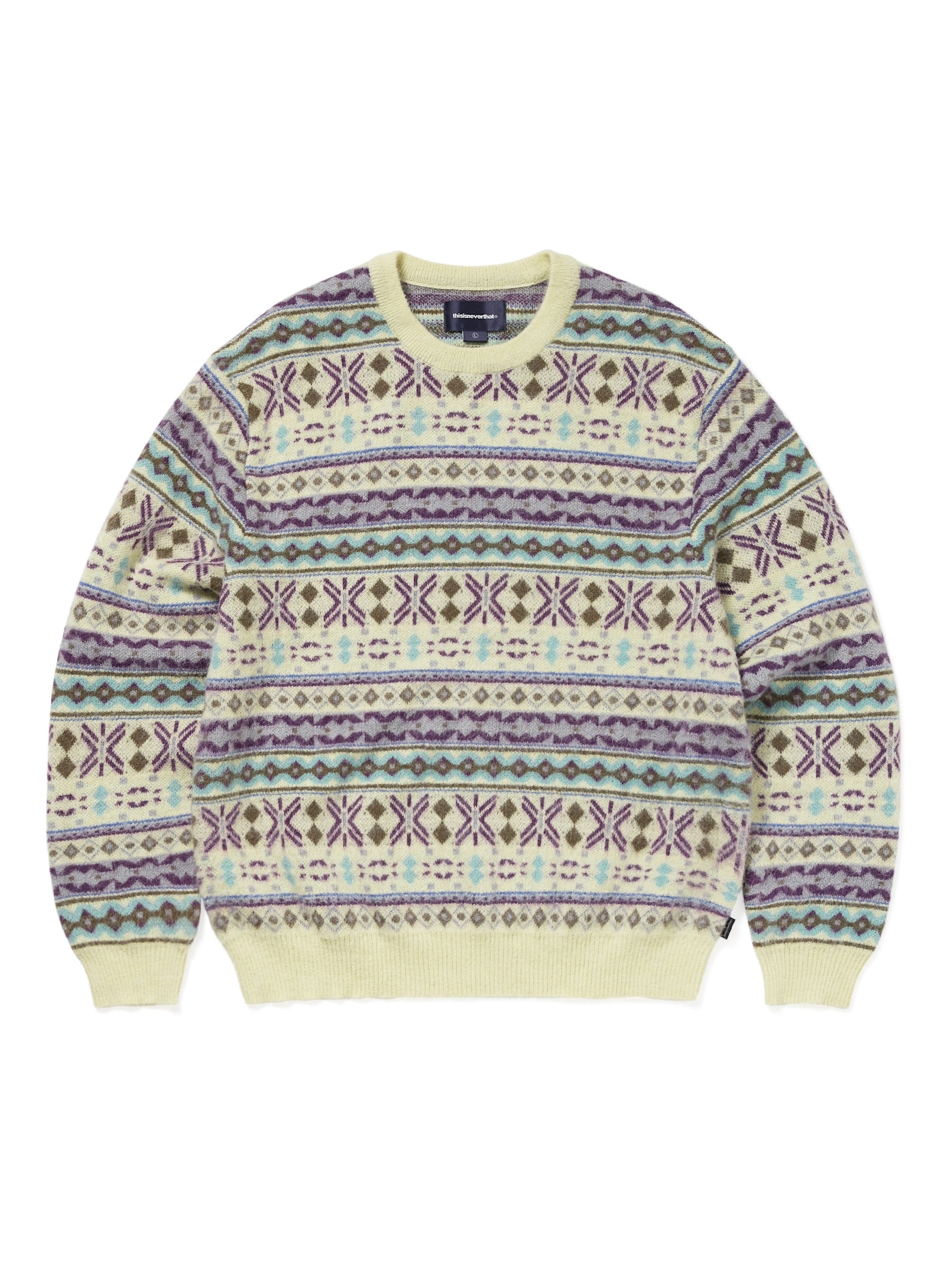 thisisneverthat - Fair Isle Knit Sweater (Lemon) product image 1 | TRAB K-Fashion Australia