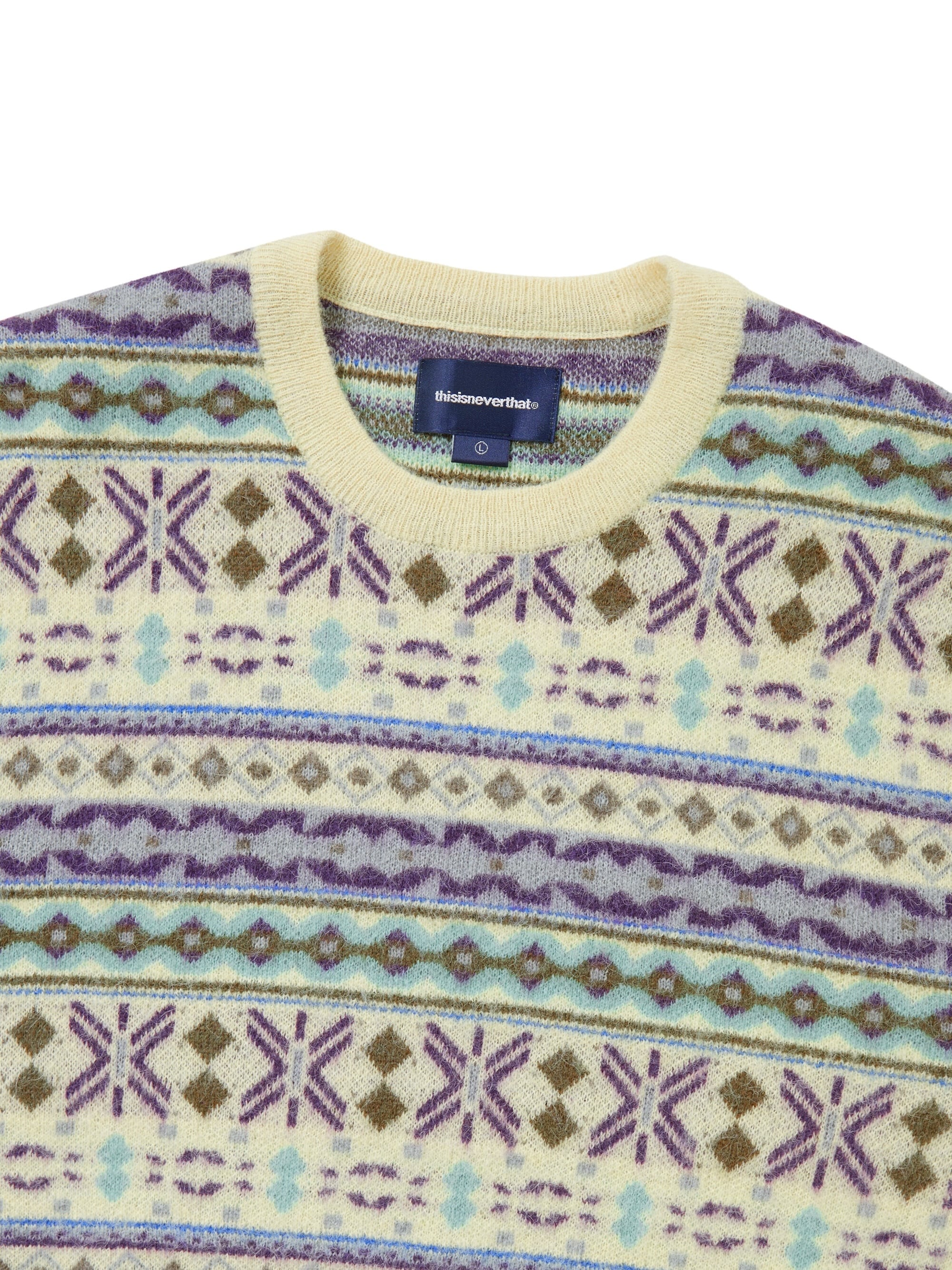 thisisneverthat - Fair Isle Knit Sweater (Lemon) product image 2 | TRAB K-Fashion Australia