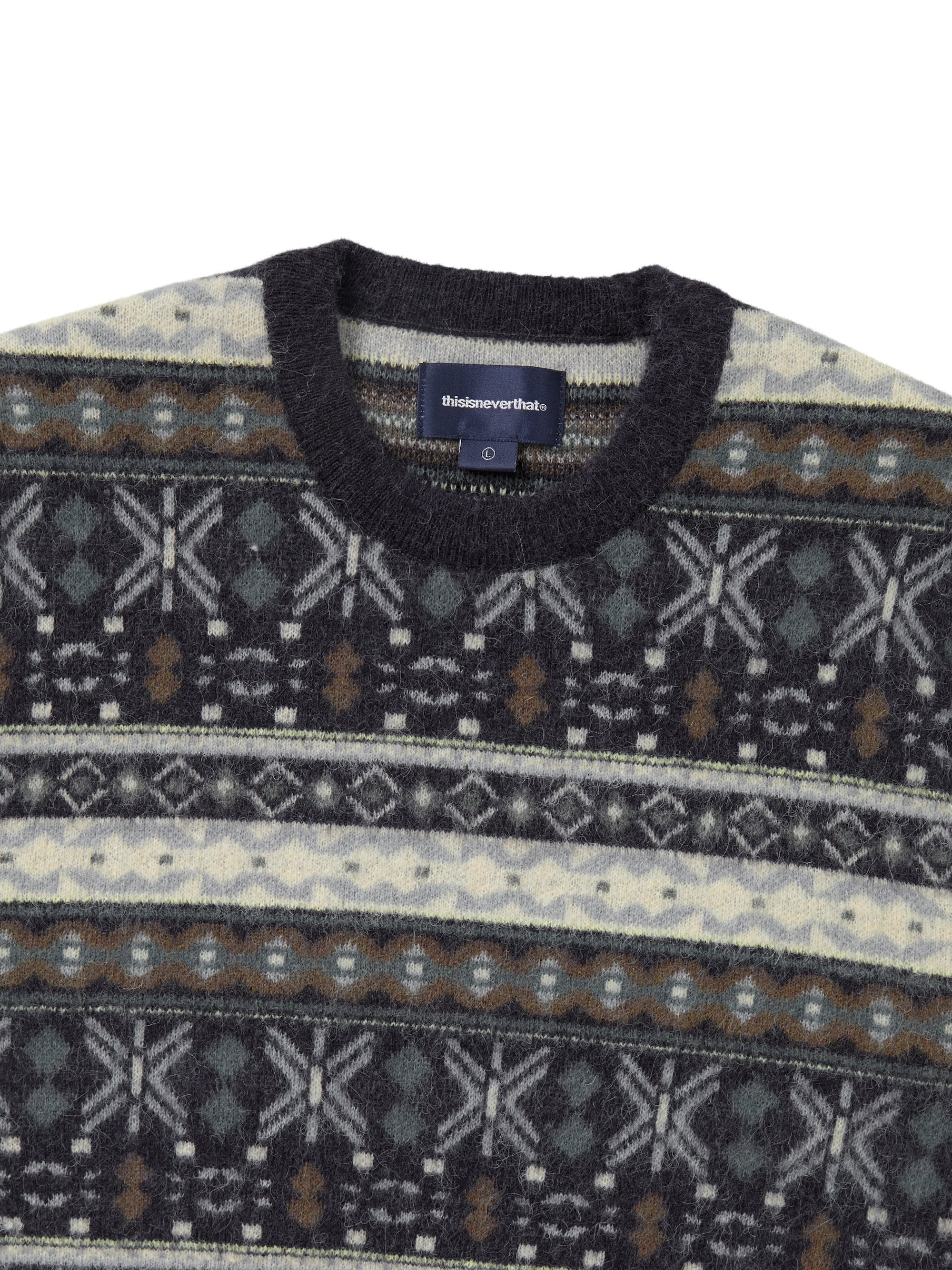 thisisneverthat - Fair Isle Knit Sweater (Navy) product image 2 | TRAB K-Fashion Australia