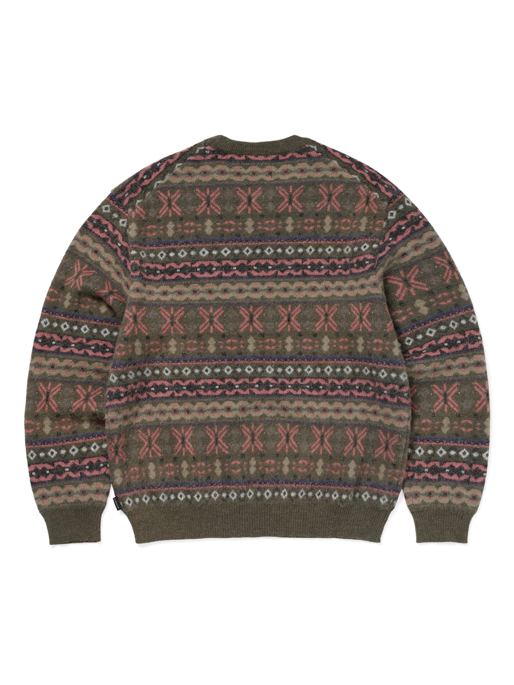 thisisneverthat - Fair Isle Knit Sweater (Olive Green) product image 3 | TRAB K-Fashion Australia