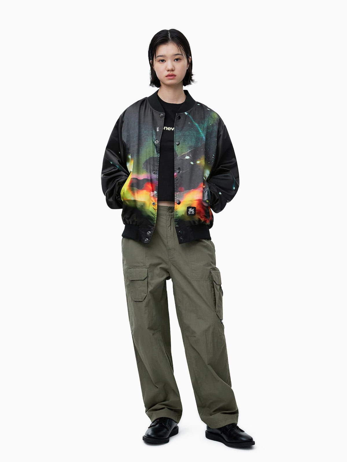 thisisneverthat - Flame Satin Jacket (Black) product image 10 | TRAB K-Fashion Australia