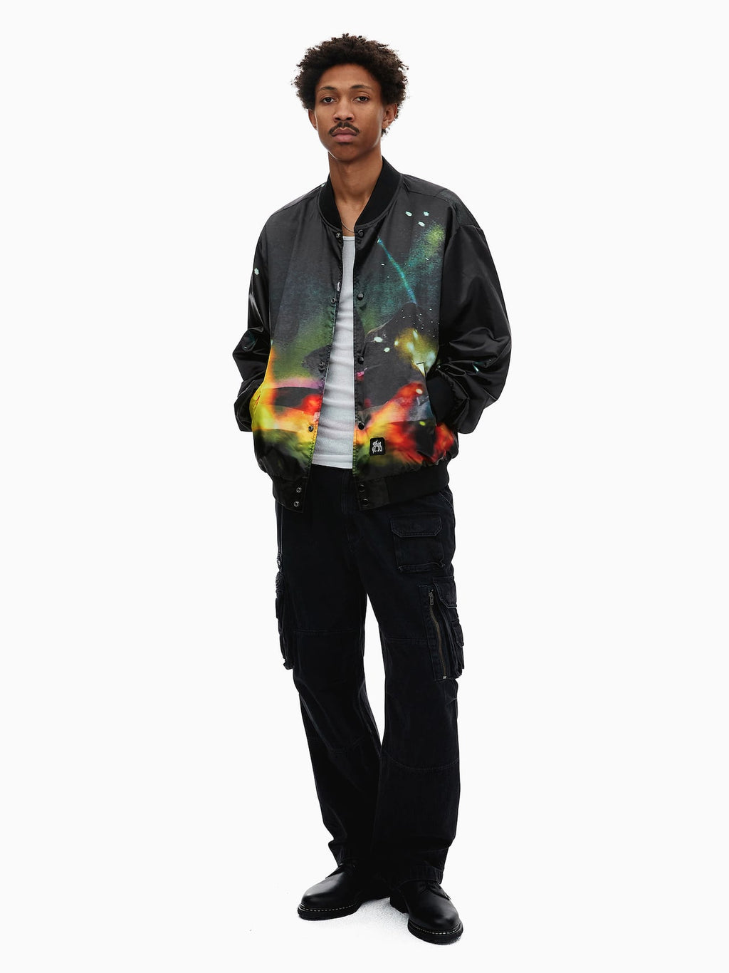 thisisneverthat - Flame Satin Jacket (black) product image 8 | TRAB K-Fashion Australia