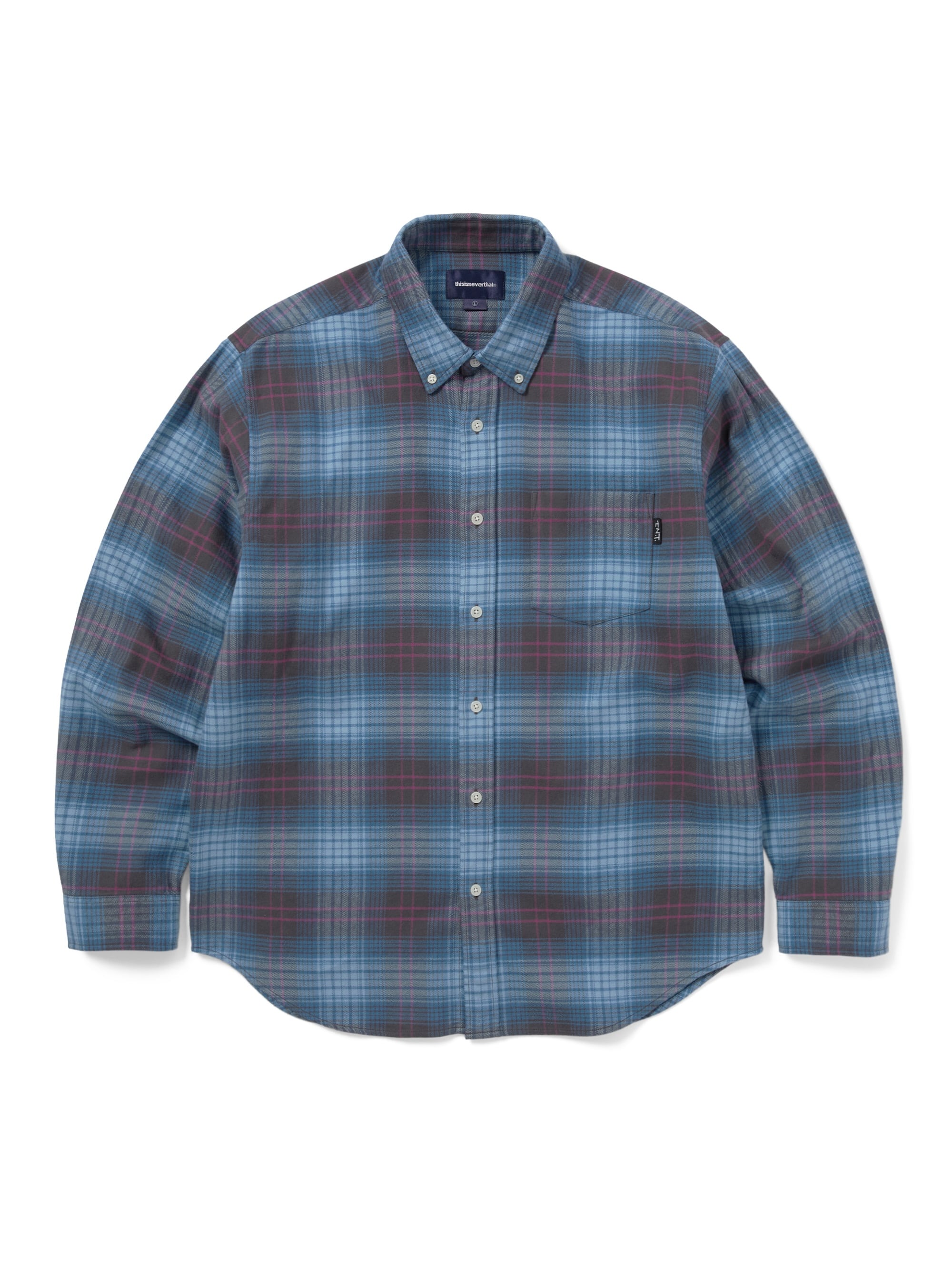 thisisneverthat - Flannel Check Shirt (Blue) product image 1 | TRAB K-Fashion Australia