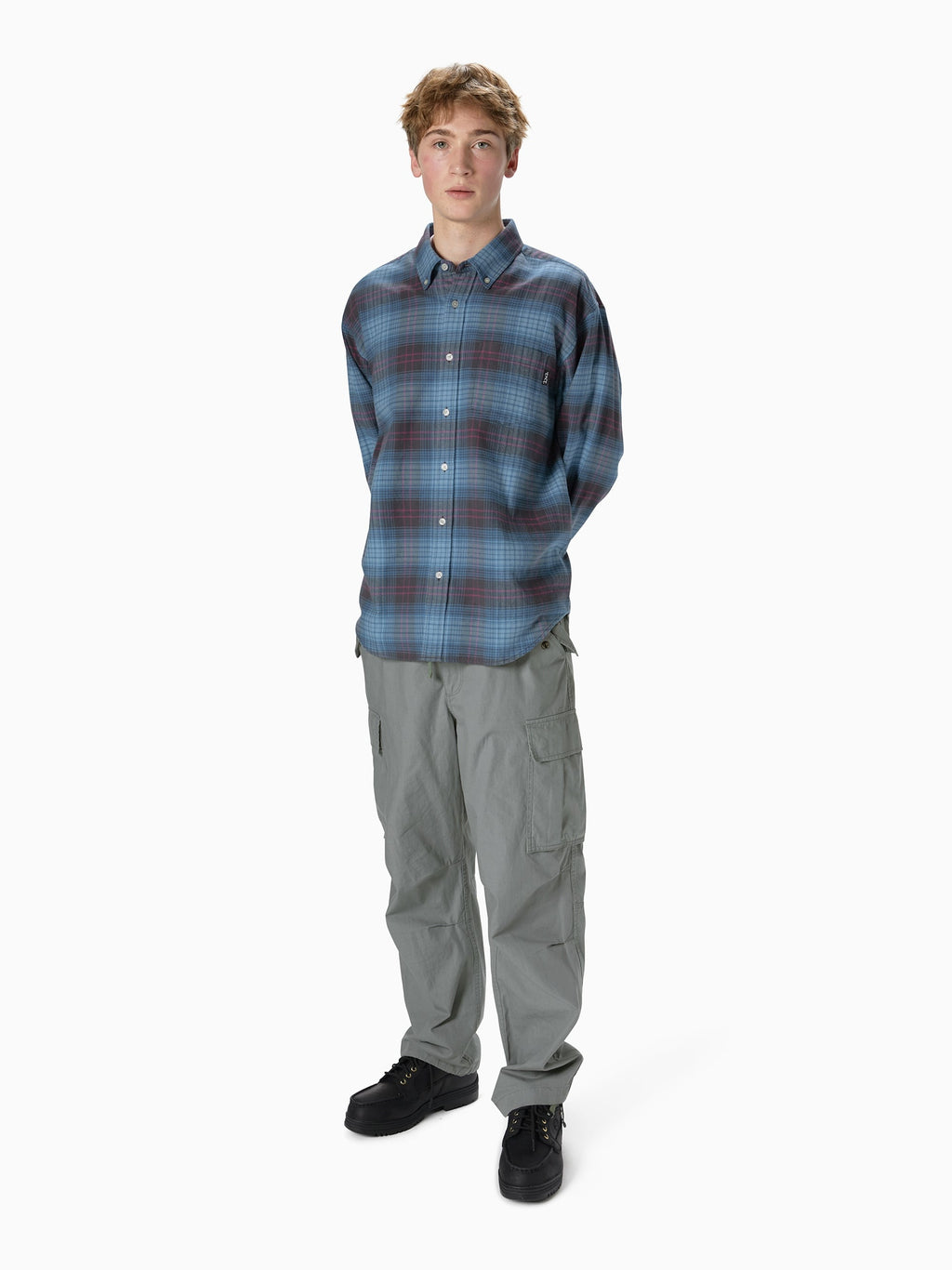 thisisneverthat - Flannel Check Shirt (Blue) product image 4 | TRAB K-Fashion Australia