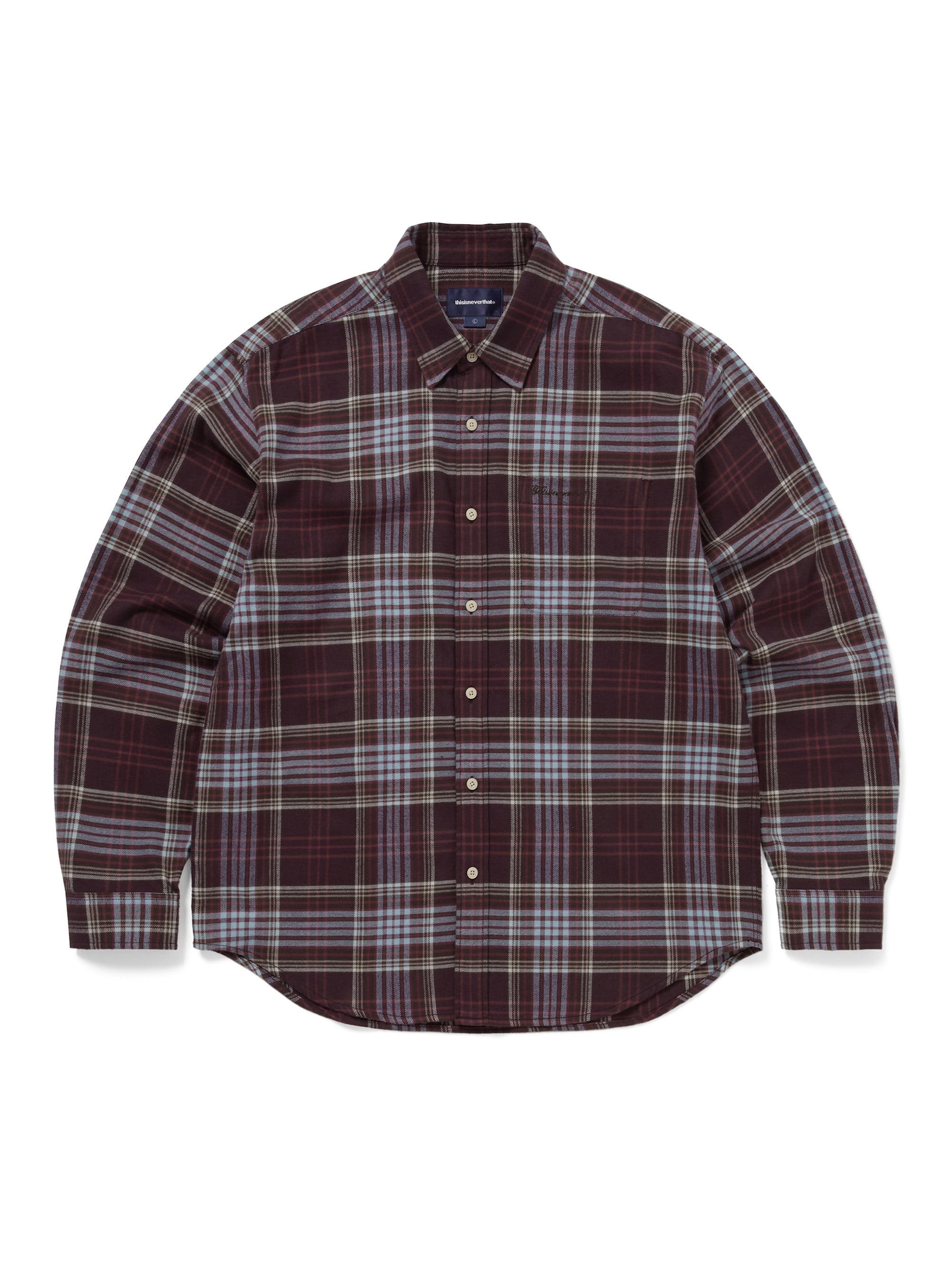 thisisneverthat - Flannel Check Shirt (Burgundy) product image 1 | TRAB K-Fashion Australia