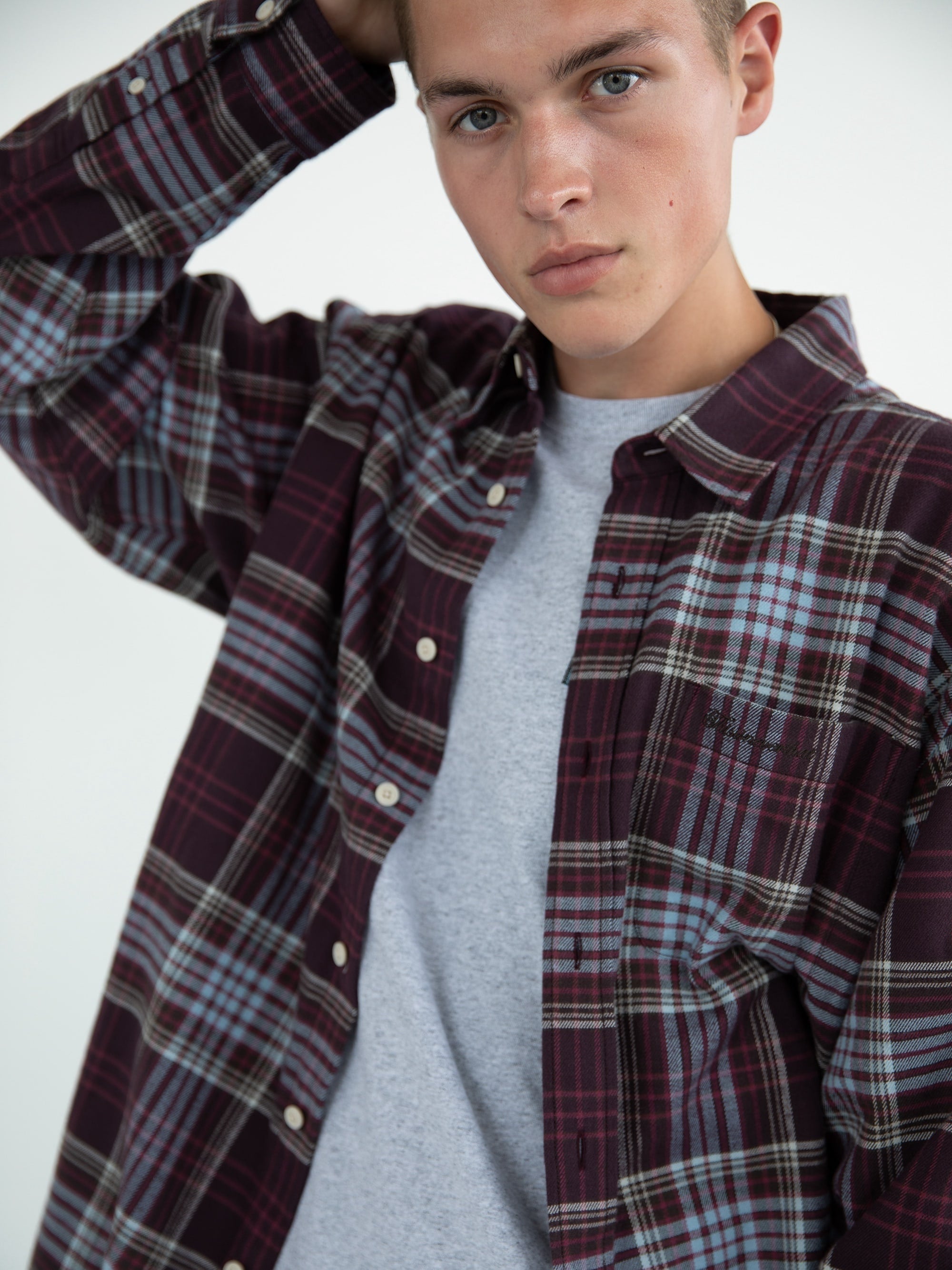 thisisneverthat - Flannel Check Shirt (Burgundy) product image 5 | TRAB K-Fashion Australia
