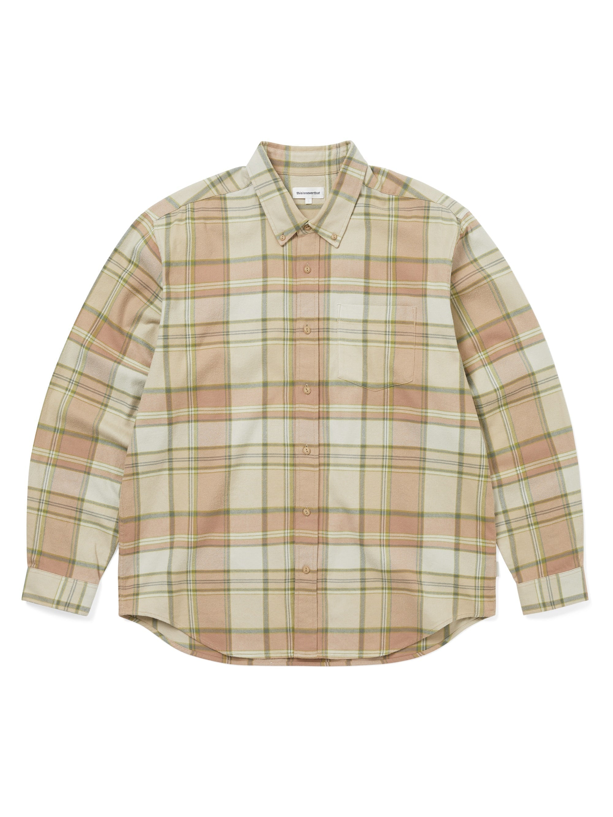 thisisneverthat - Flannel Check Shirt (Coral) product image 1 | TRAB K-Fashion Australia