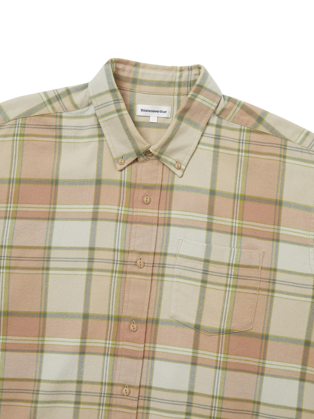 thisisneverthat - Flannel Check Shirt (Coral) product image 2 | TRAB K-Fashion Australia