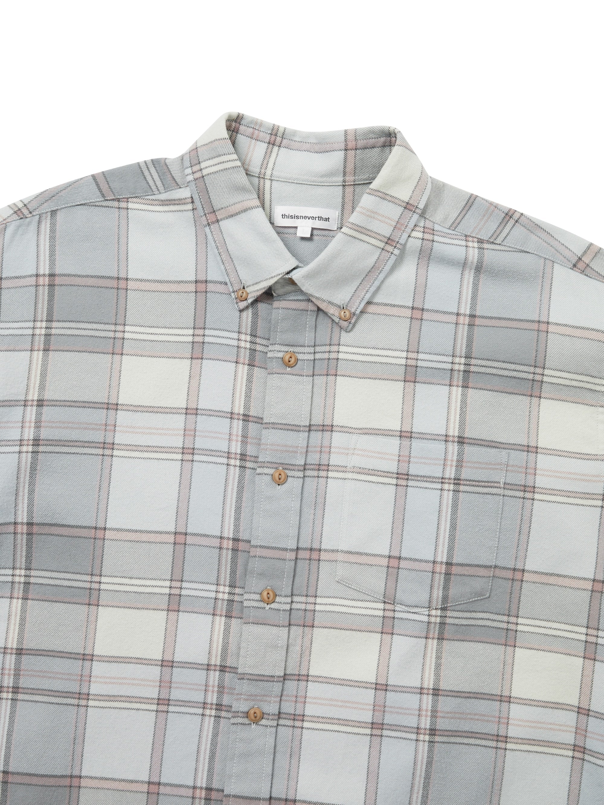 thisisneverthat - Flannel Check Shirt (Grey) product image 2 | TRAB K-Fashion Australia