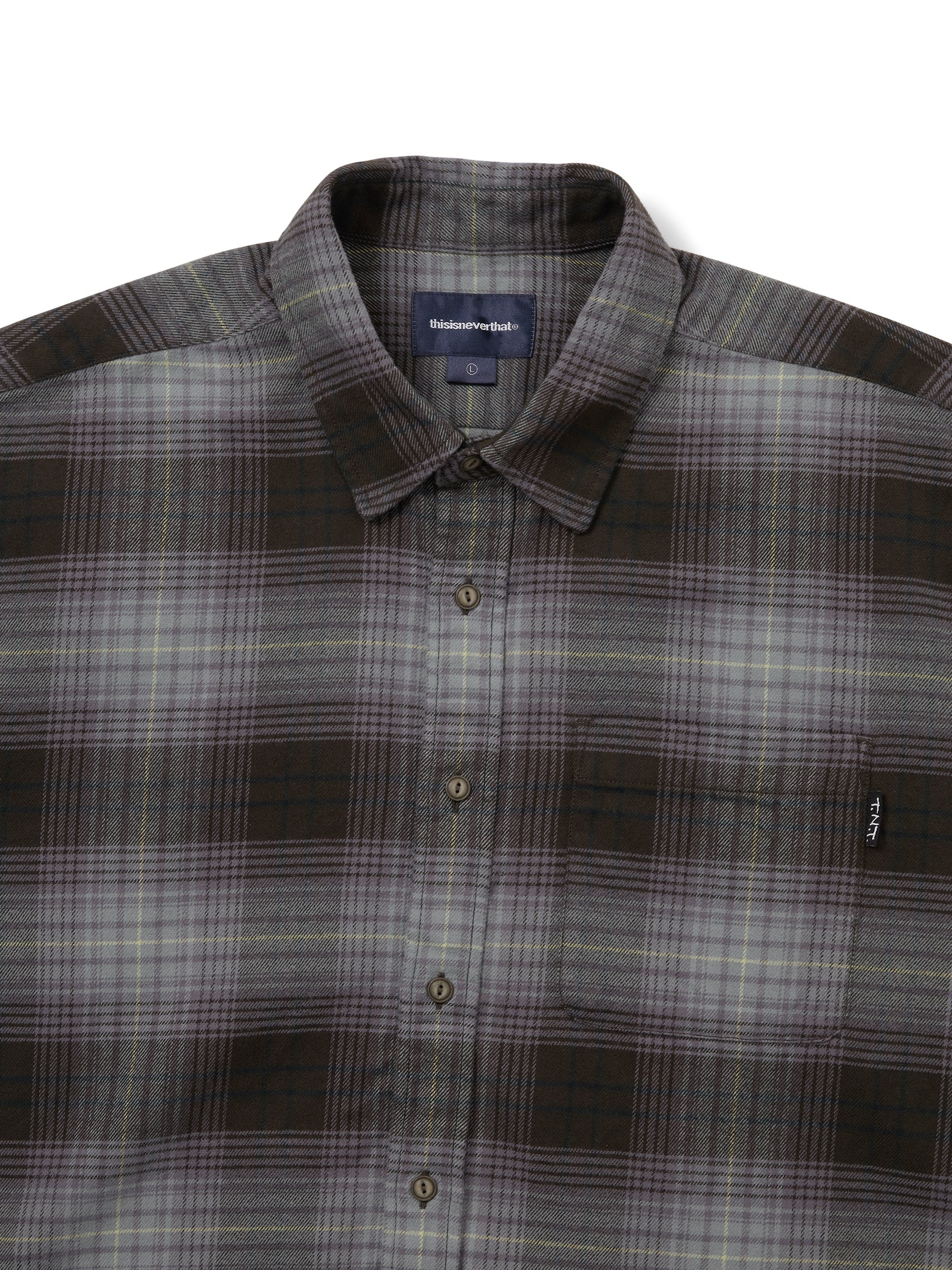 thisisneverthat - Flannel Check Shirt (Off Black) product image 2 | TRAB K-Fashion Australia