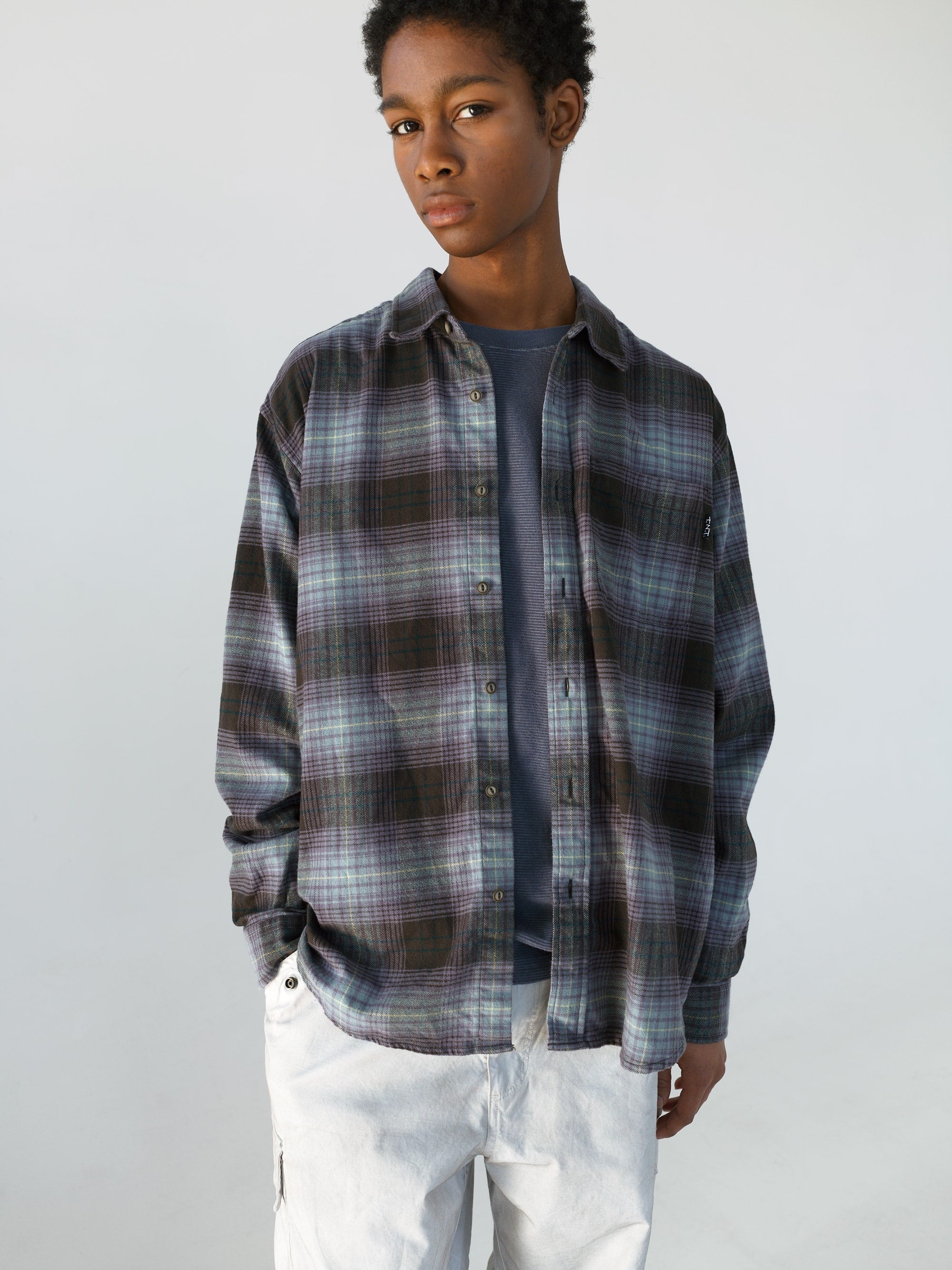 thisisneverthat - Flannel Check Shirt (Black) product image 5 | TRAB K-Fashion Australia