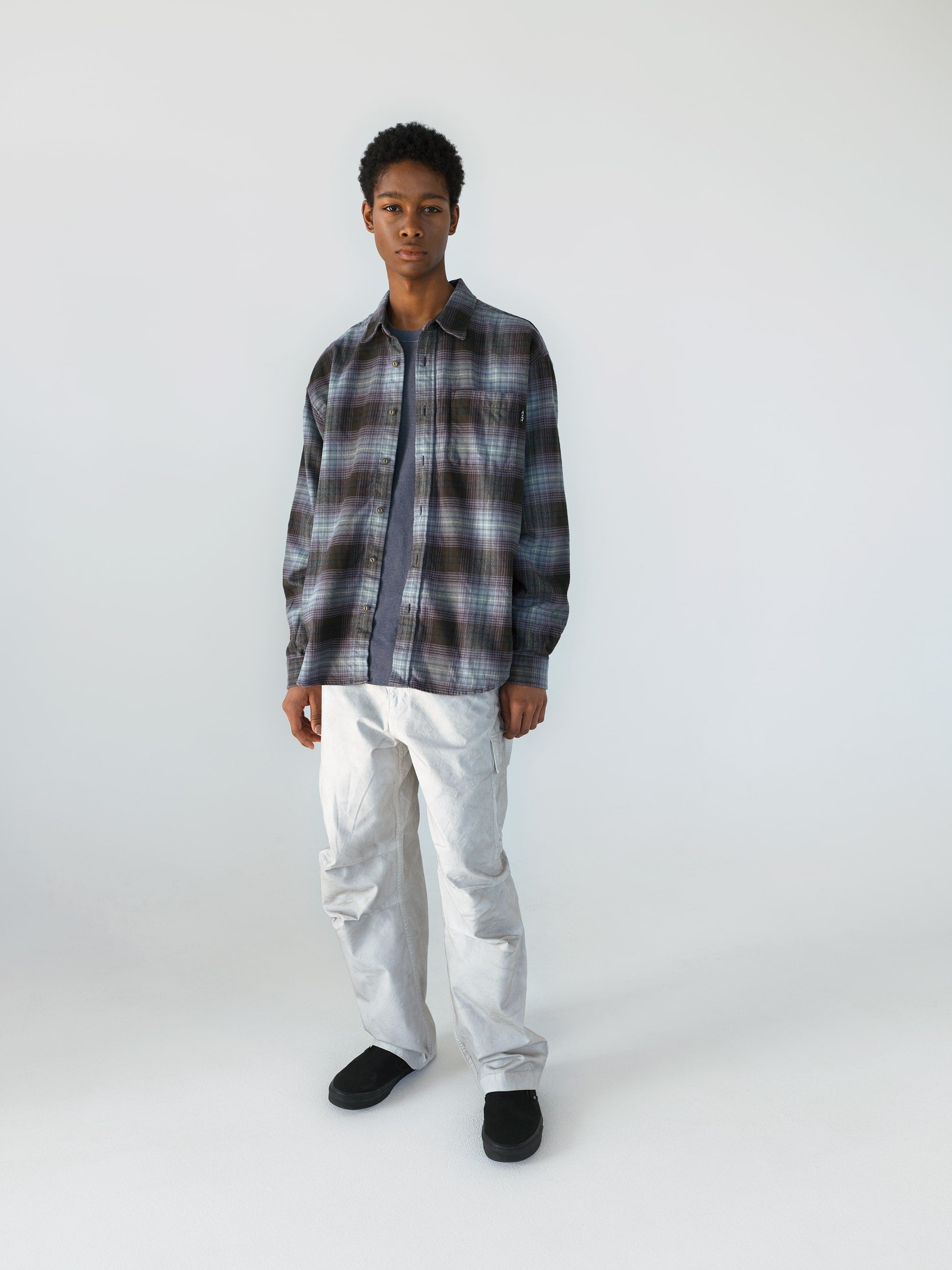 thisisneverthat - Flannel Check Shirt (Black) product image 4 | TRAB K-Fashion Australia