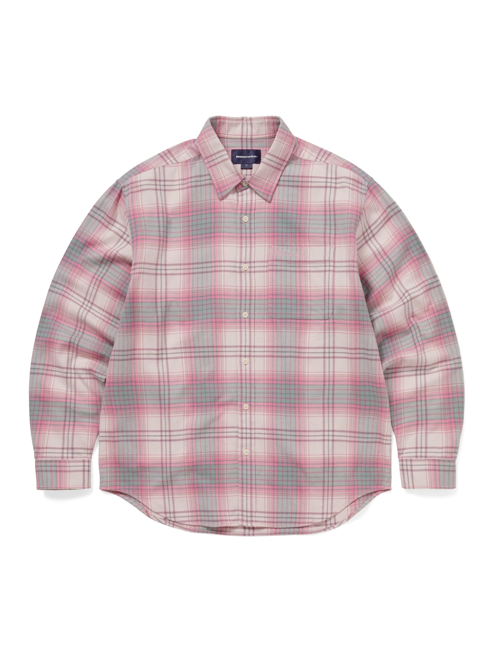 thisisneverthat - Flannel Check Shirt (Pink) product image 1 | TRAB K-Fashion Australia