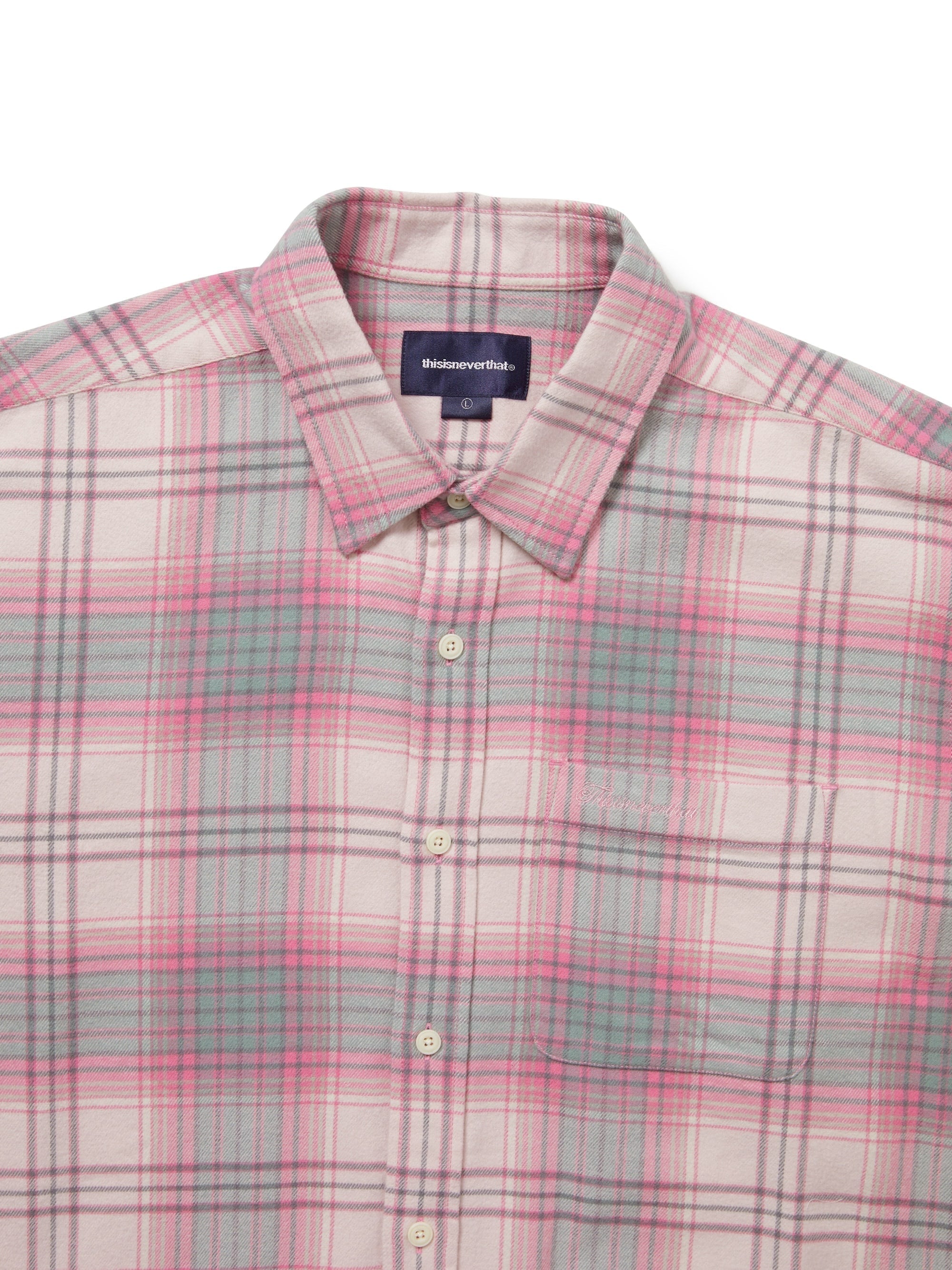 thisisneverthat - Flannel Check Shirt (Pink) product image 2 | TRAB K-Fashion Australia