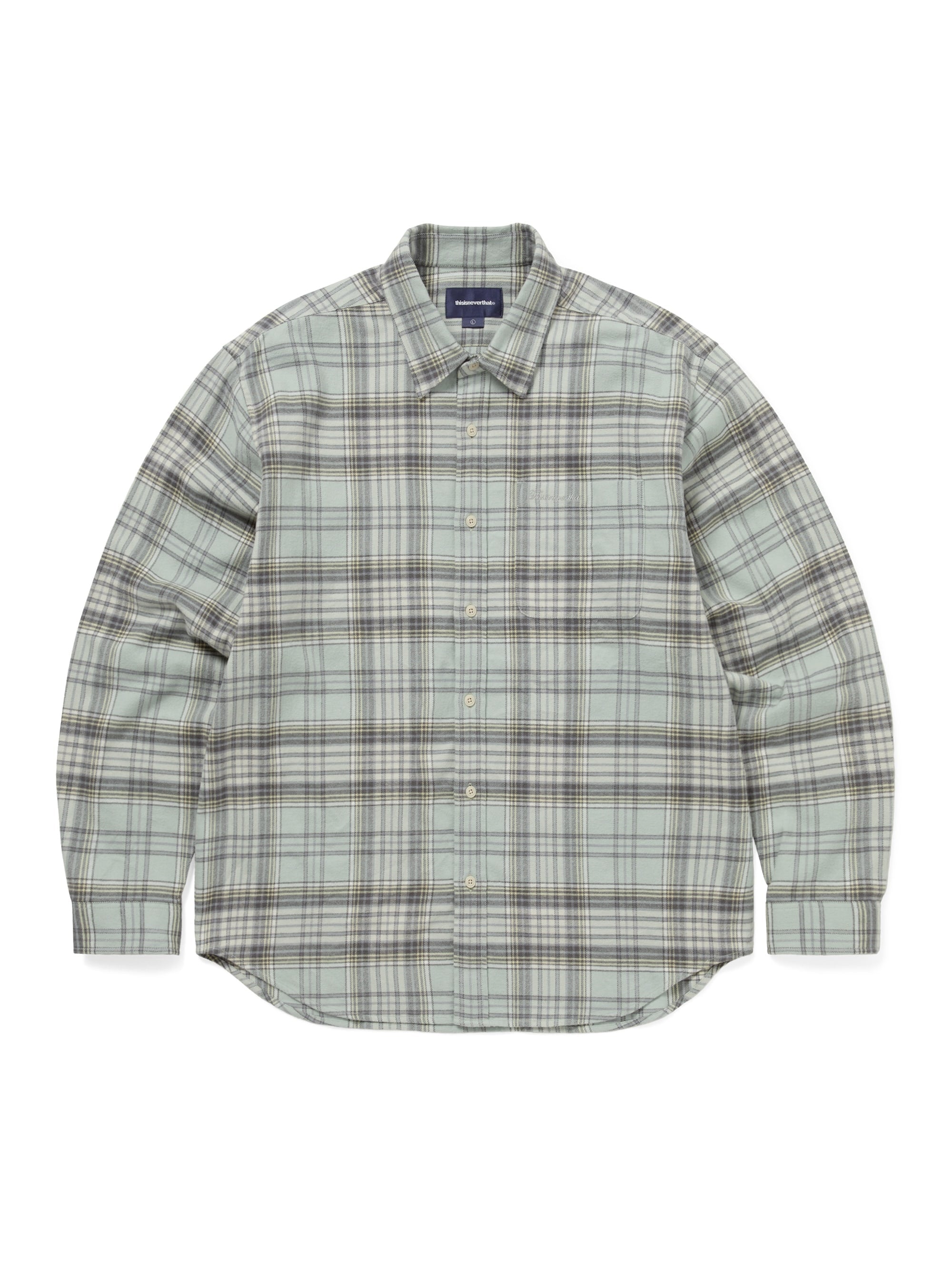 thisisneverthat - Flannel Check Shirt (Sage) product image 1 | TRAB K-Fashion Australia