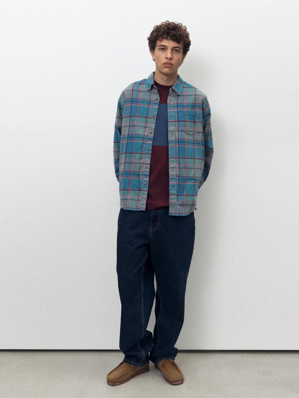 thisisneverthat - Flannel Check Shirt (Teal Blue) product image 4 | TRAB K-Fashion Australia