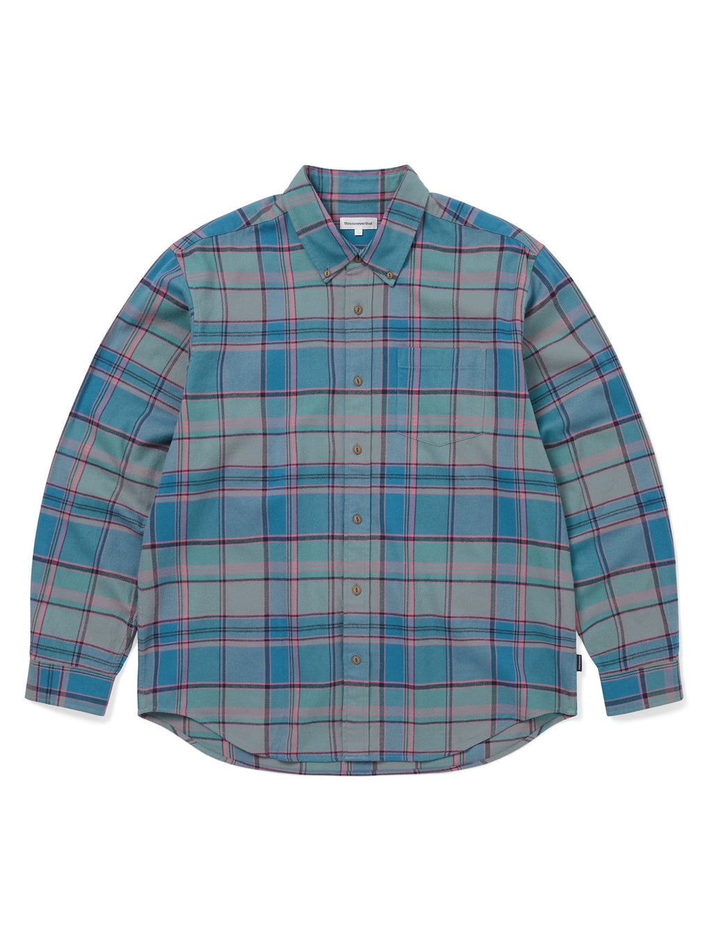 thisisneverthat - Flannel Check Shirt (Teal Blue) product image 1 | TRAB K-Fashion Australia