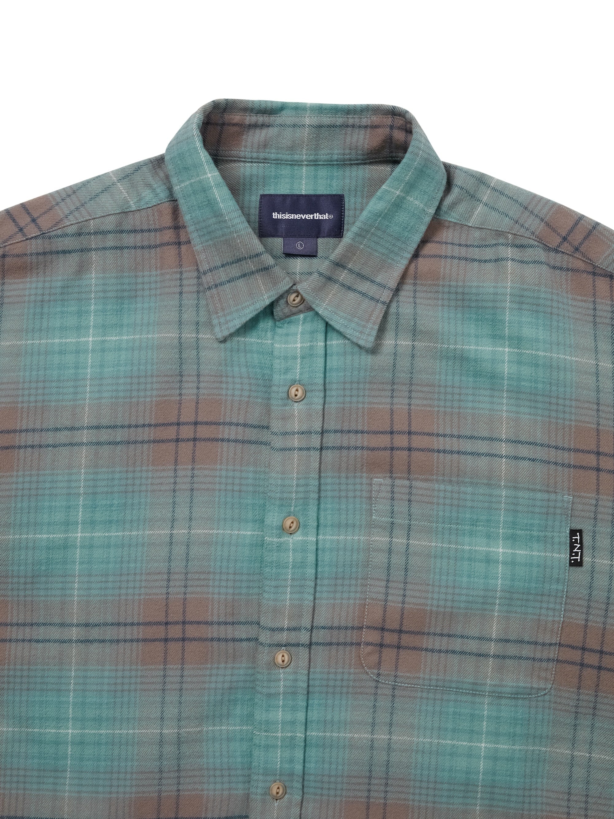 thisisneverthat - Flannel Check Shirt (Teal) product image 2 | TRAB K-Fashion Australia
