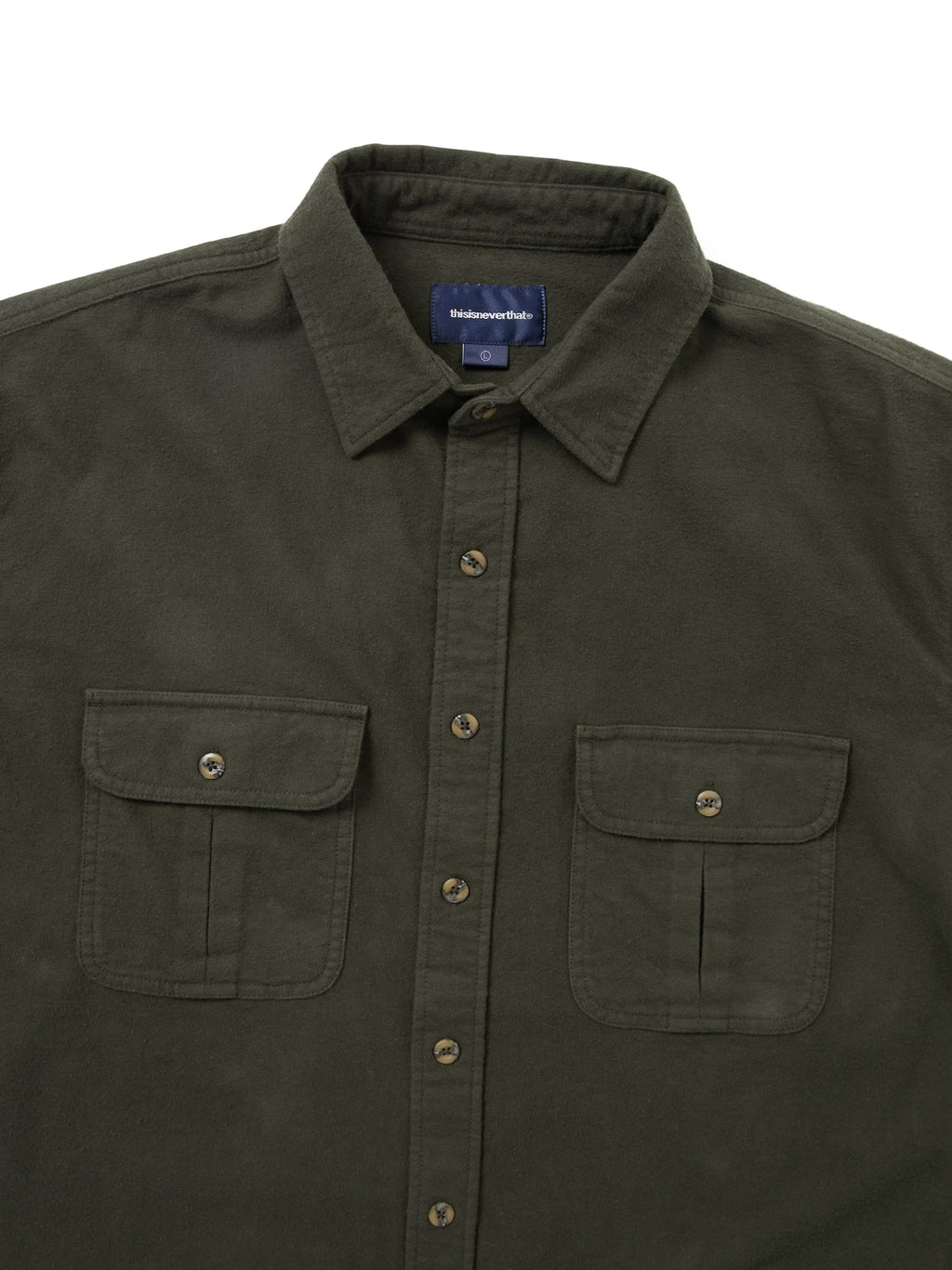 thisisneverthat - Flannel Country Shirt (Dark Olive) product image 2 | TRAB K-Fashion Australia