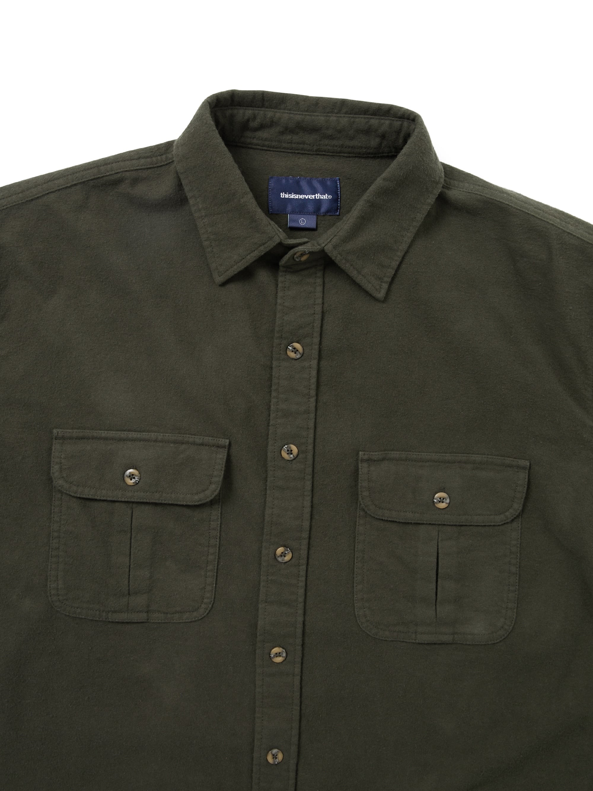 thisisneverthat - Flannel Country Shirt (Dark Olive) product image 2 | TRAB K-Fashion Australia