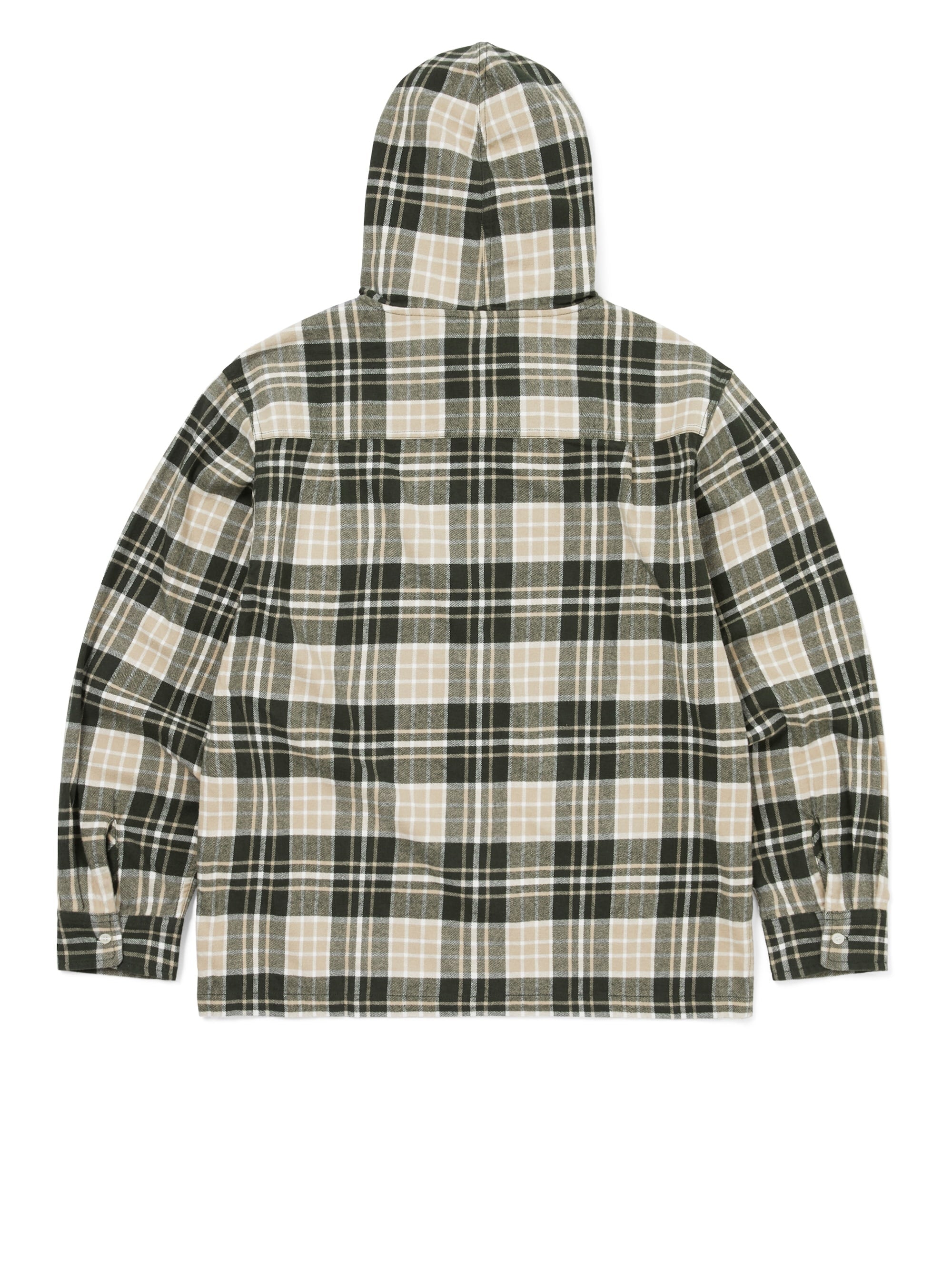 thisisneverthat - Flannel Hooded Check Shirt (Green) product image 3 | TRAB K-Fashion Australia