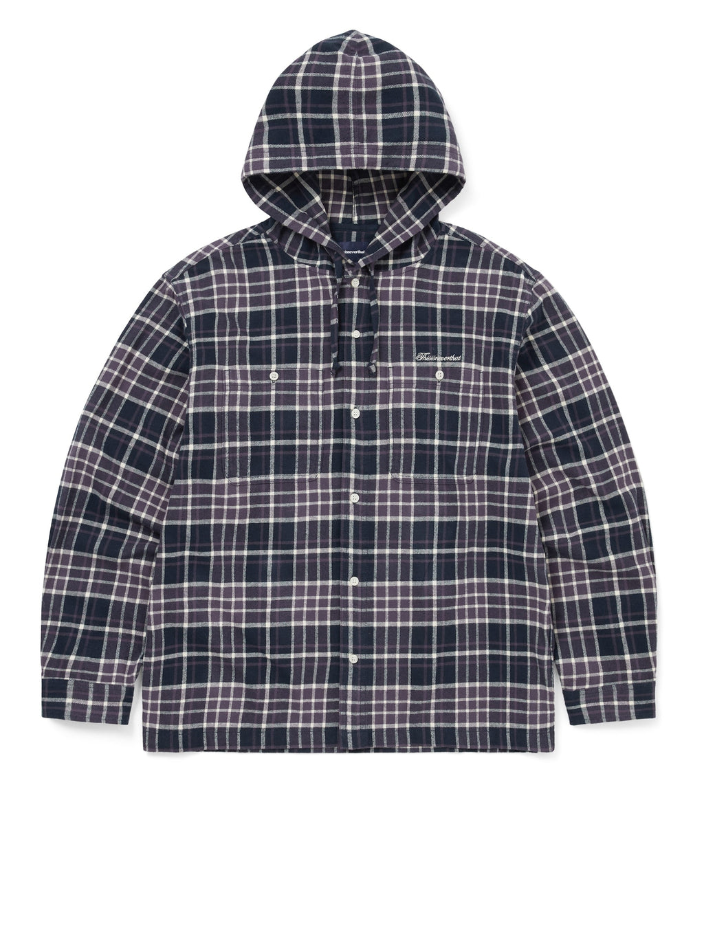 thisisneverthat - Flannel Hooded Check Shirt (Purple) product image 1 | TRAB K-Fashion Australia