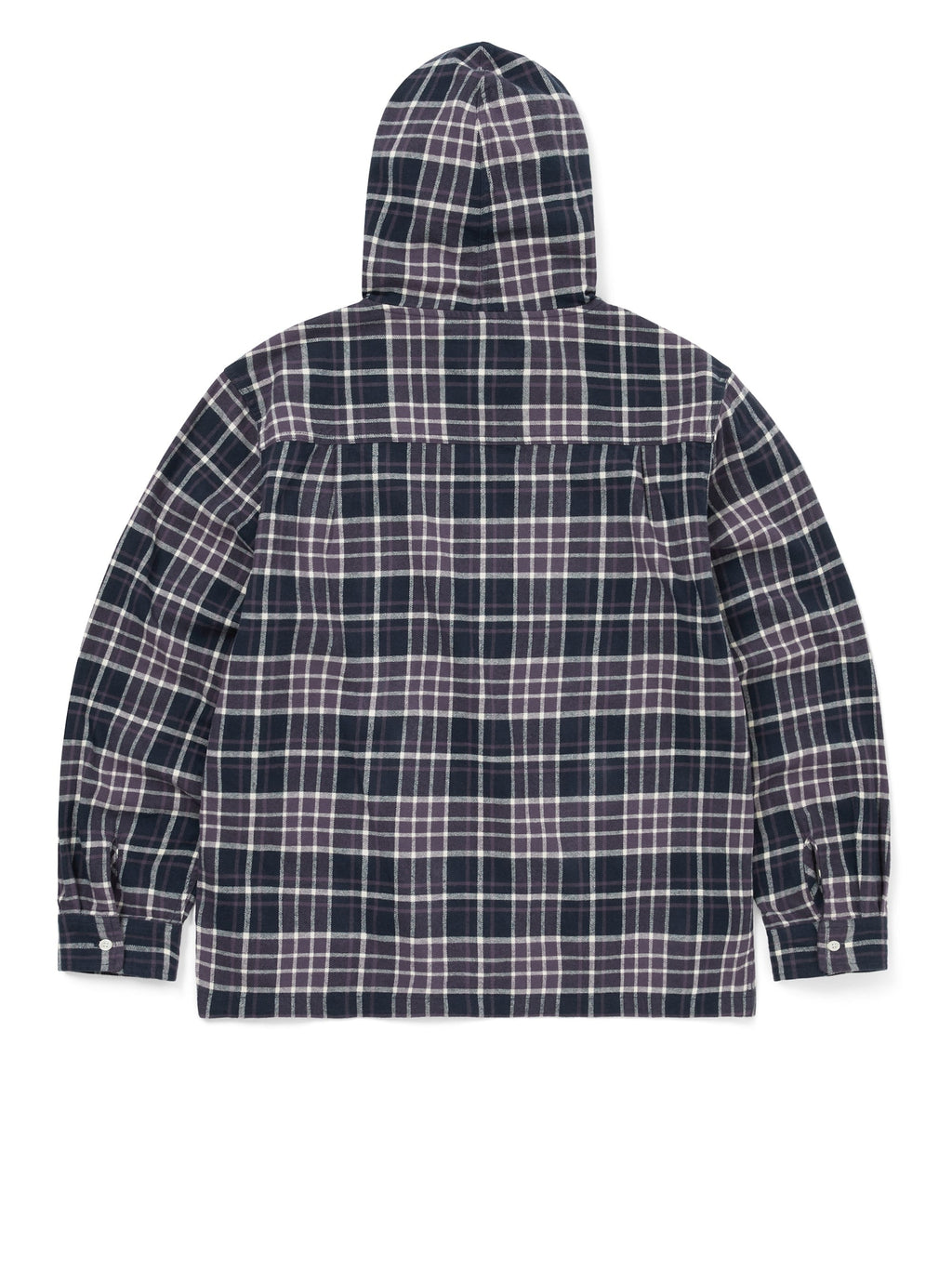 thisisneverthat - Flannel Hooded Check Shirt (Purple) product image 3 | TRAB K-Fashion Australia