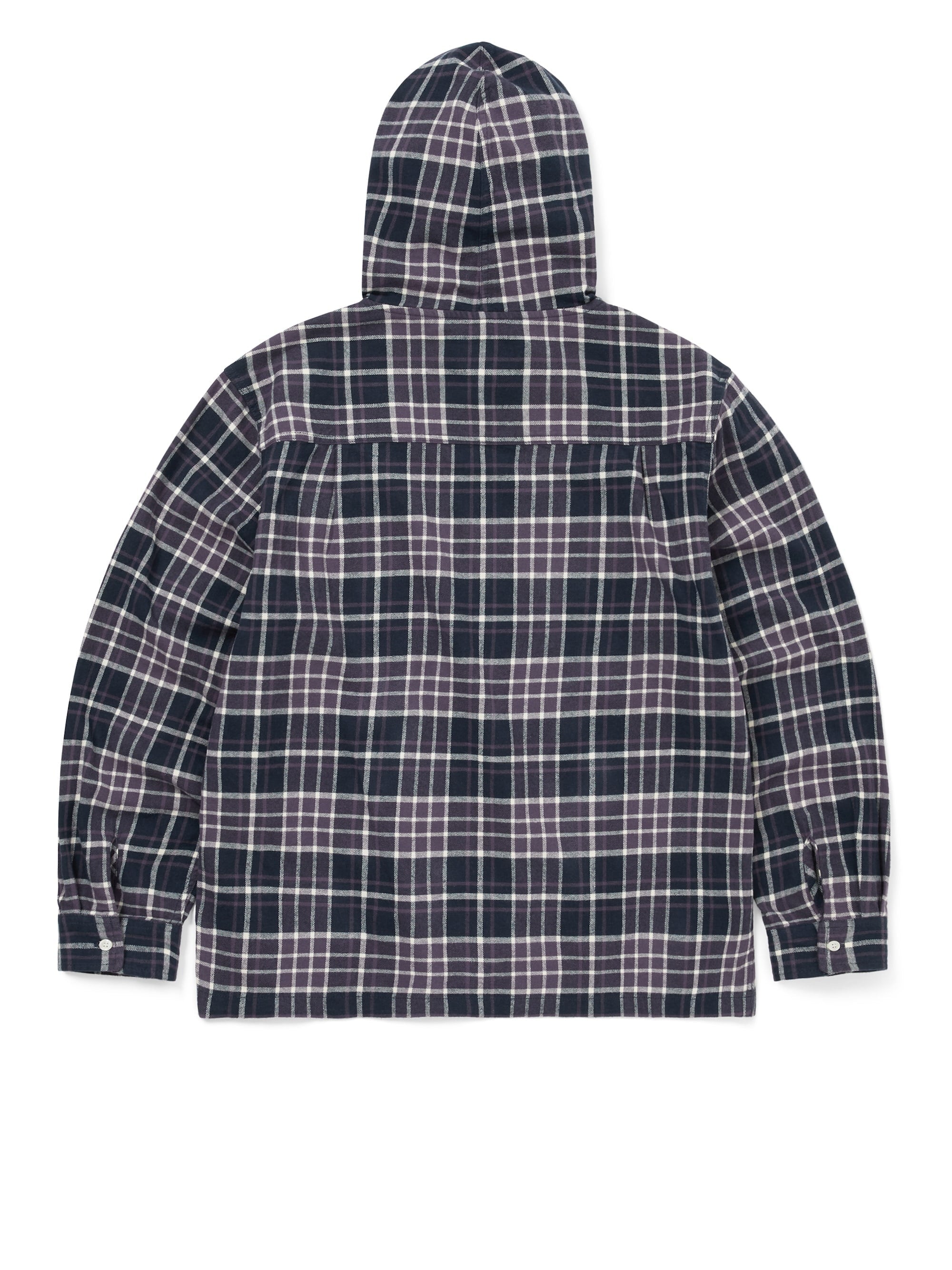 thisisneverthat - Flannel Hooded Check Shirt (Purple) product image 3 | TRAB K-Fashion Australia