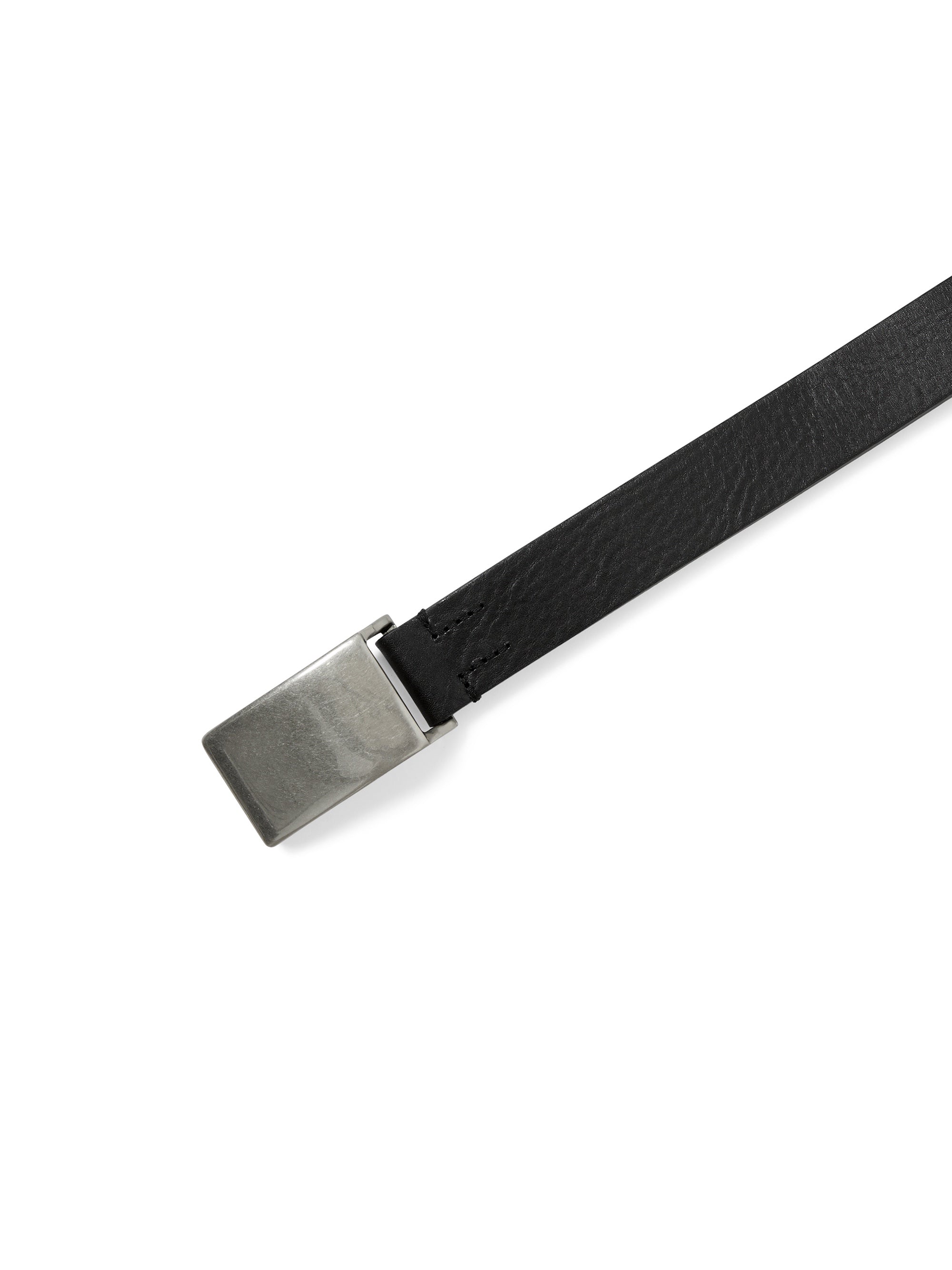 thisisneverthat - Flat Buckle Leather Belt (Black) product image 2 | TRAB K-Fashion Australia