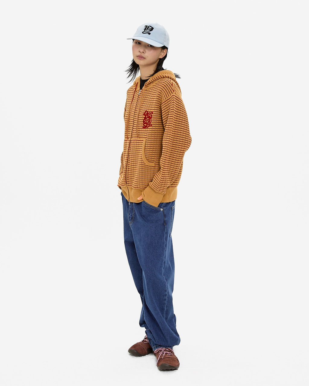 yeseyesee - Flower Rivet Denim Pants (Indigo) product image 12 | TRAB K-Fashion Australia