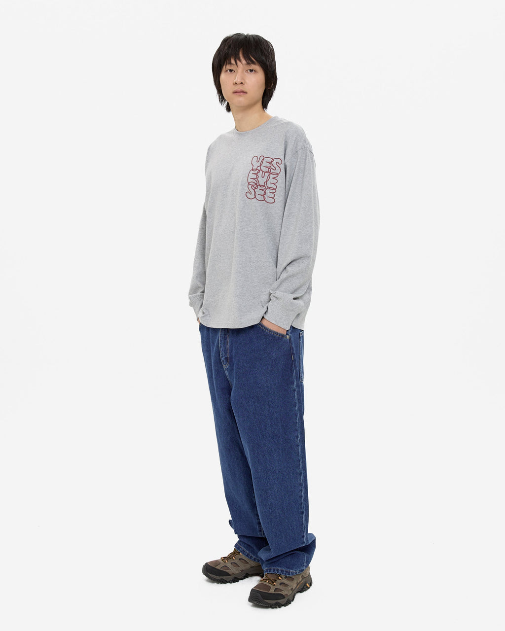 yeseyesee - Flower Rivet Denim Pants (Indigo) product image 7 | TRAB K-Fashion Australia