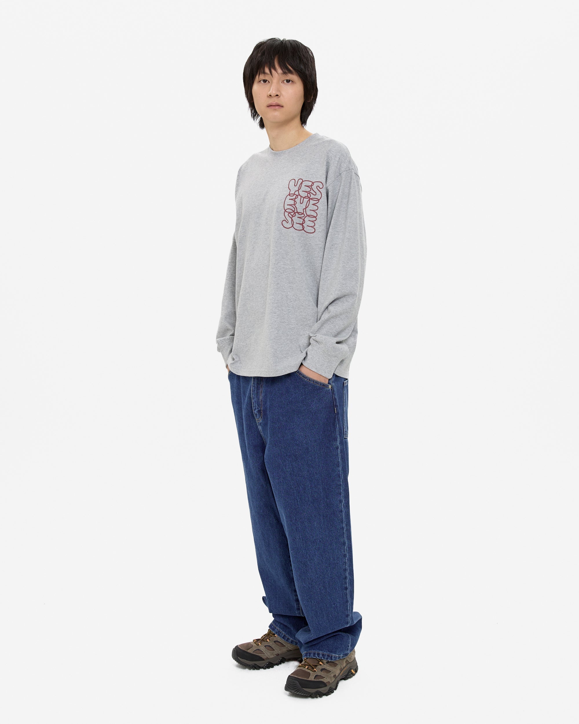 yeseyesee - Flower Rivet Denim Pants (Indigo) product image 7 | TRAB K-Fashion Australia