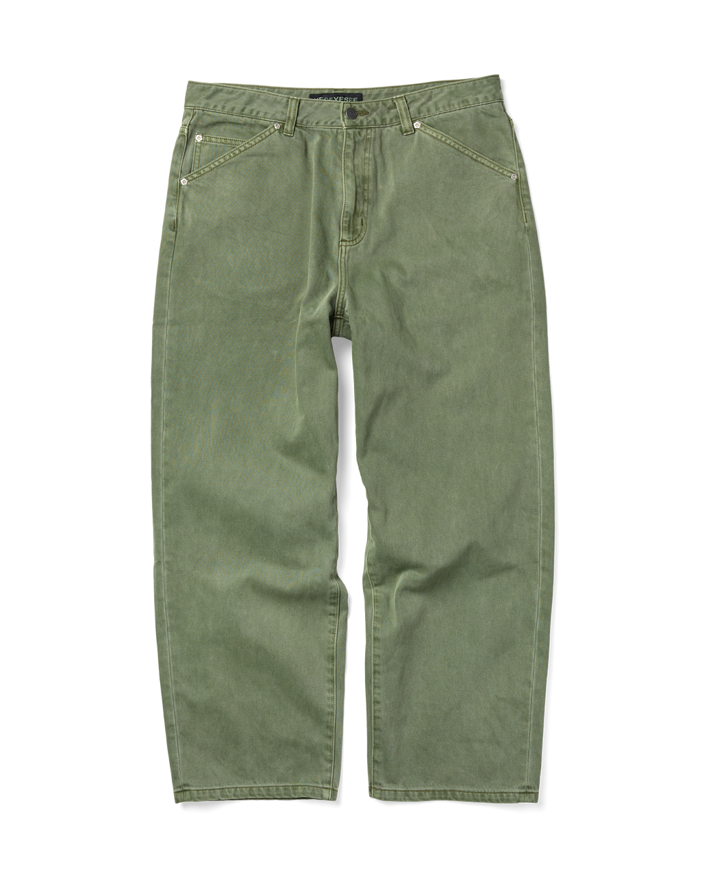 yeseyesee - Flower Rivet Denim Pants (Khaki Green) product image 2 | TRAB K-Fashion Australia