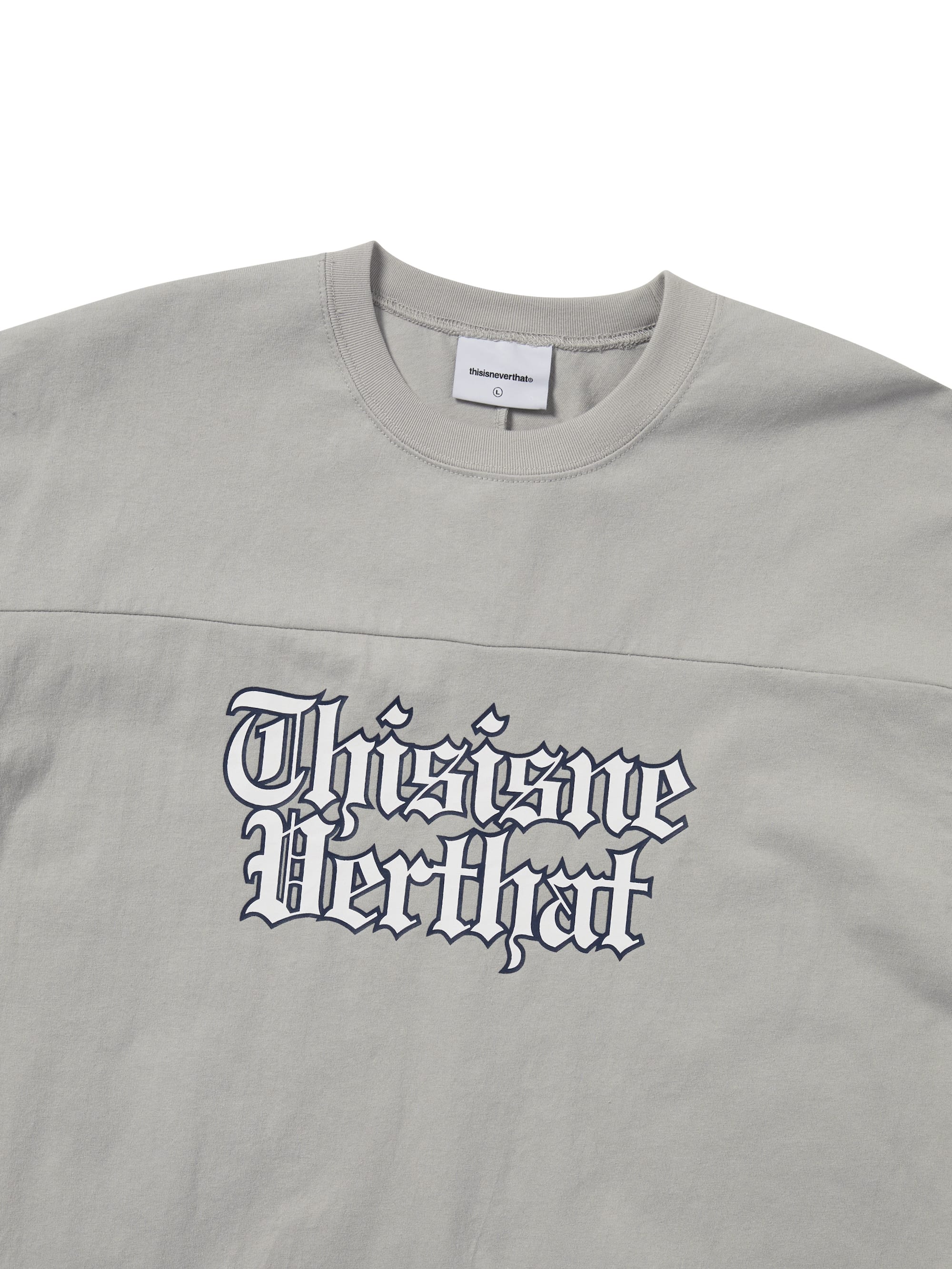 thisisneverthat - Football Tee (Grey) product image 2 | TRAB K-Fashion Australia