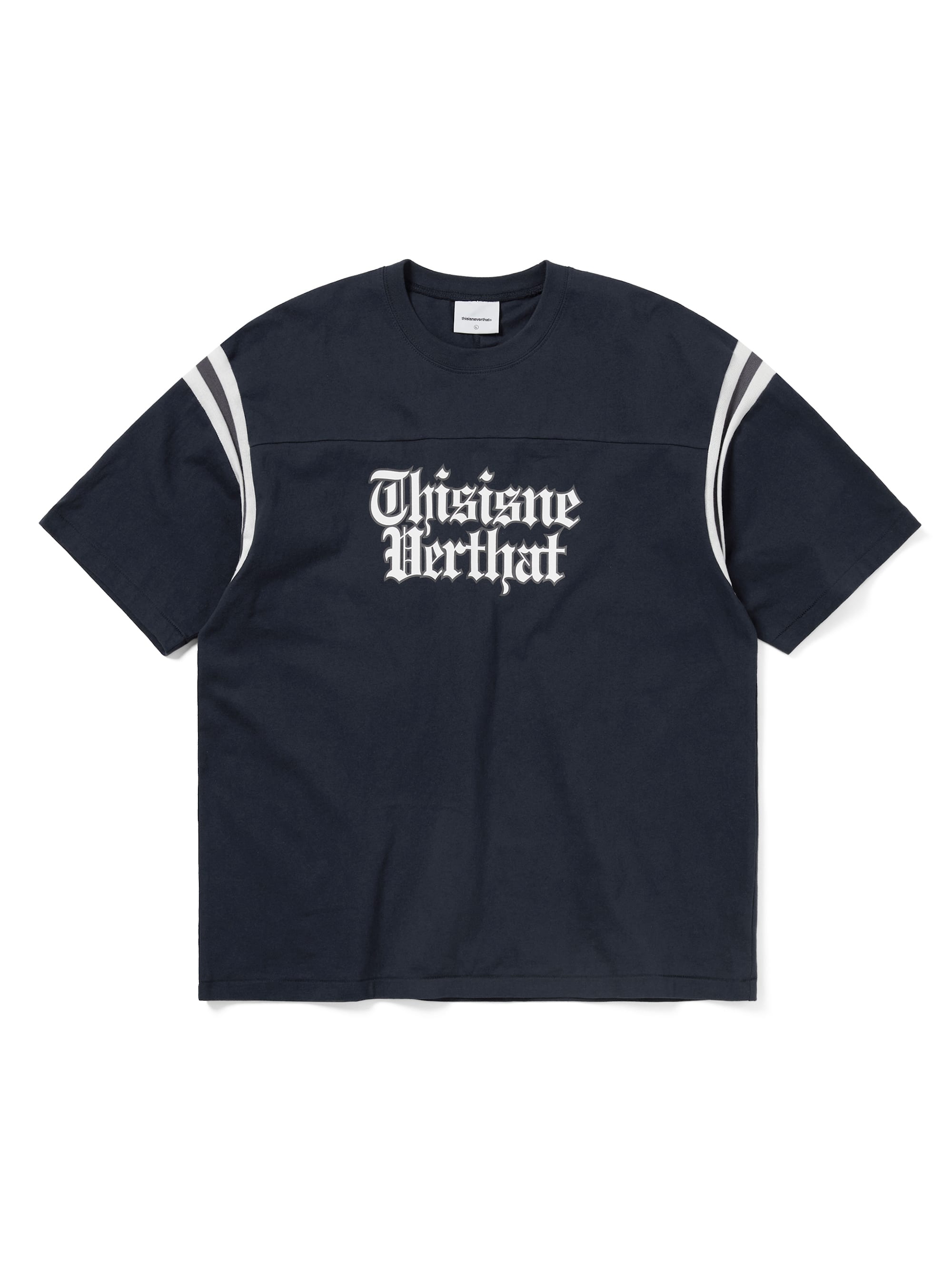 thisisneverthat - Football Tee (Navy) product image 1 | TRAB K-Fashion Australia