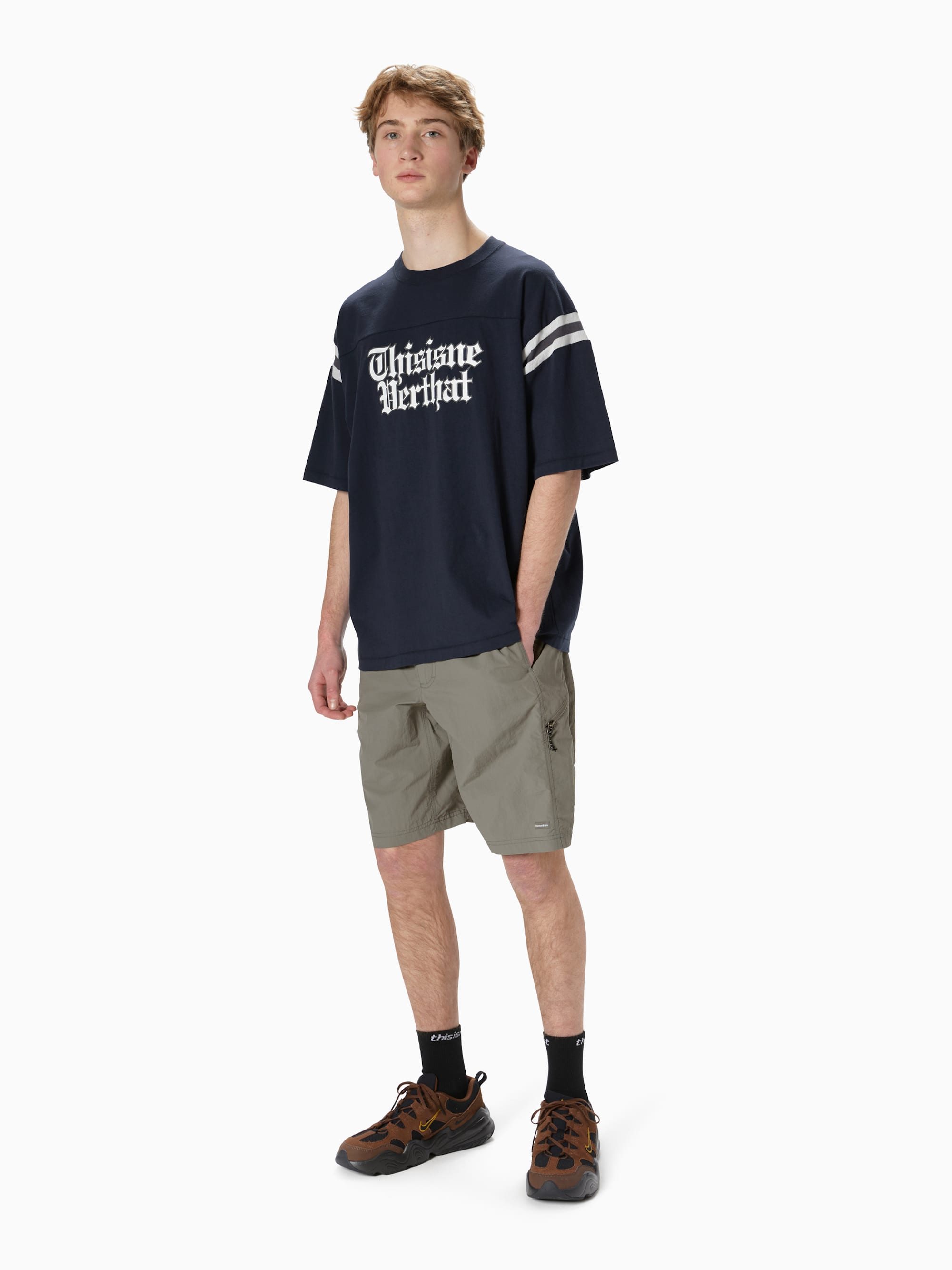 thisisneverthat - Football Tee (Navy) product image 4 | TRAB K-Fashion Australia