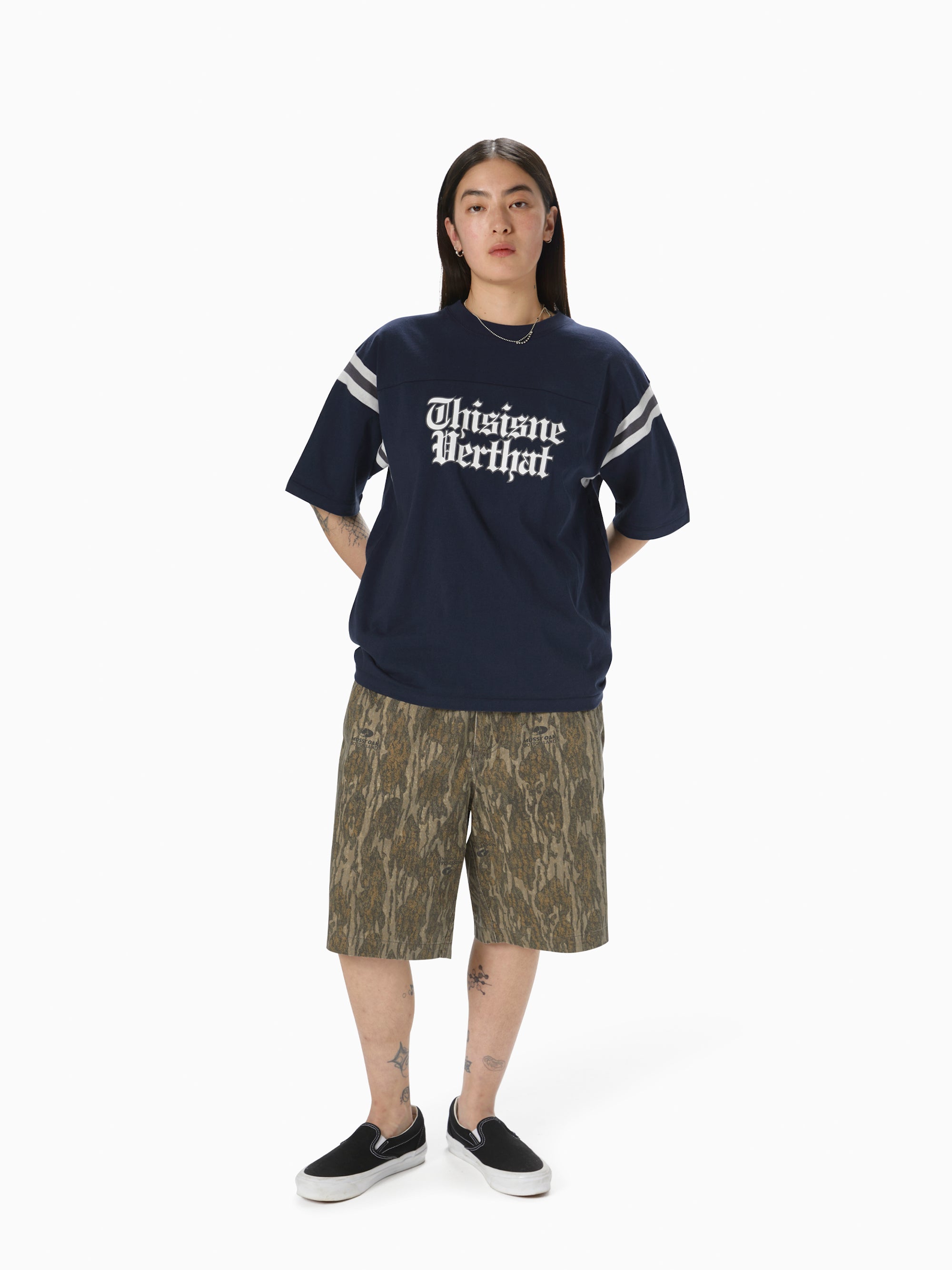 thisisneverthat - Football Tee (Navy) product image 5 | TRAB K-Fashion Australia