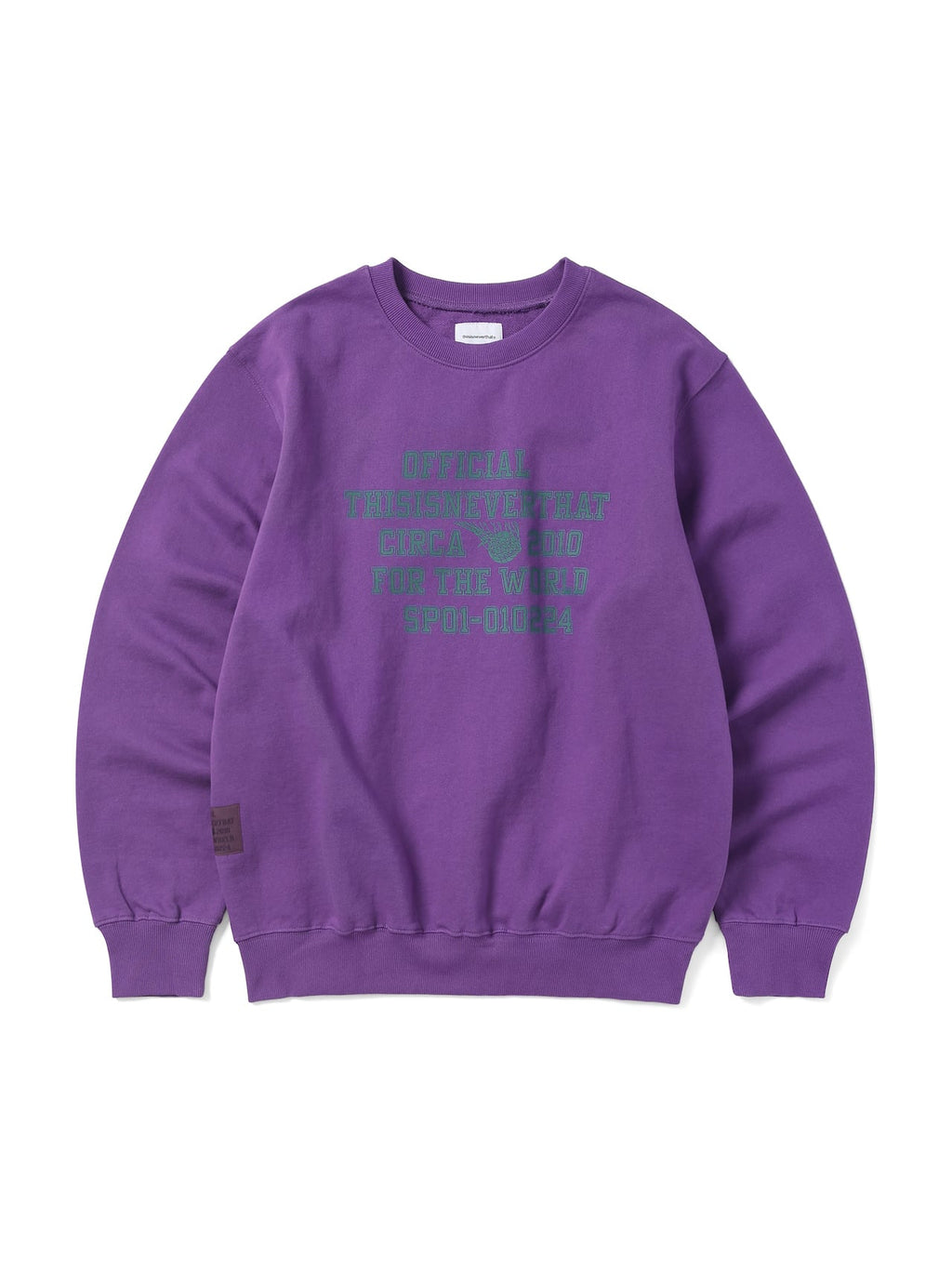 thisisneverthat - For The World Crewneck (Purple) product image 1 | TRAB K-Fashion Australia