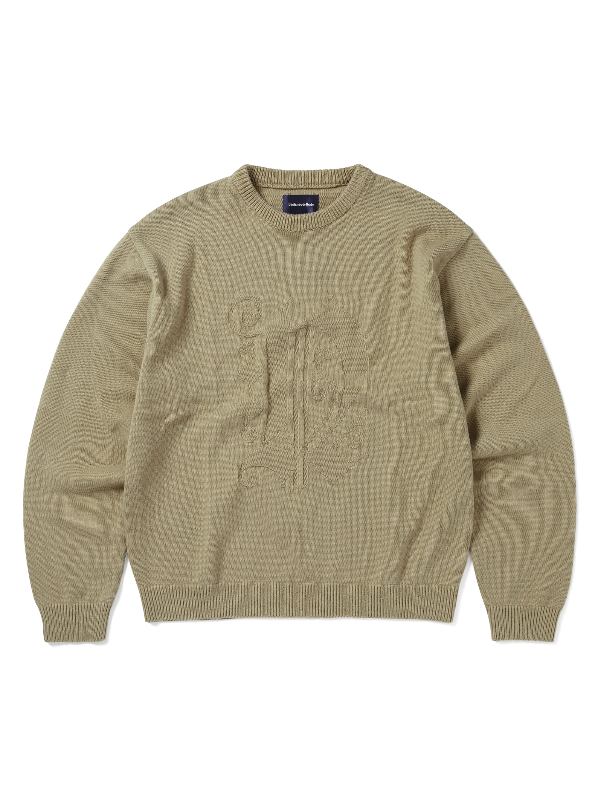 thisisneverthat - Fortuna N-Logo Sweater (Beige) product image 1 | TRAB K-Fashion Australia