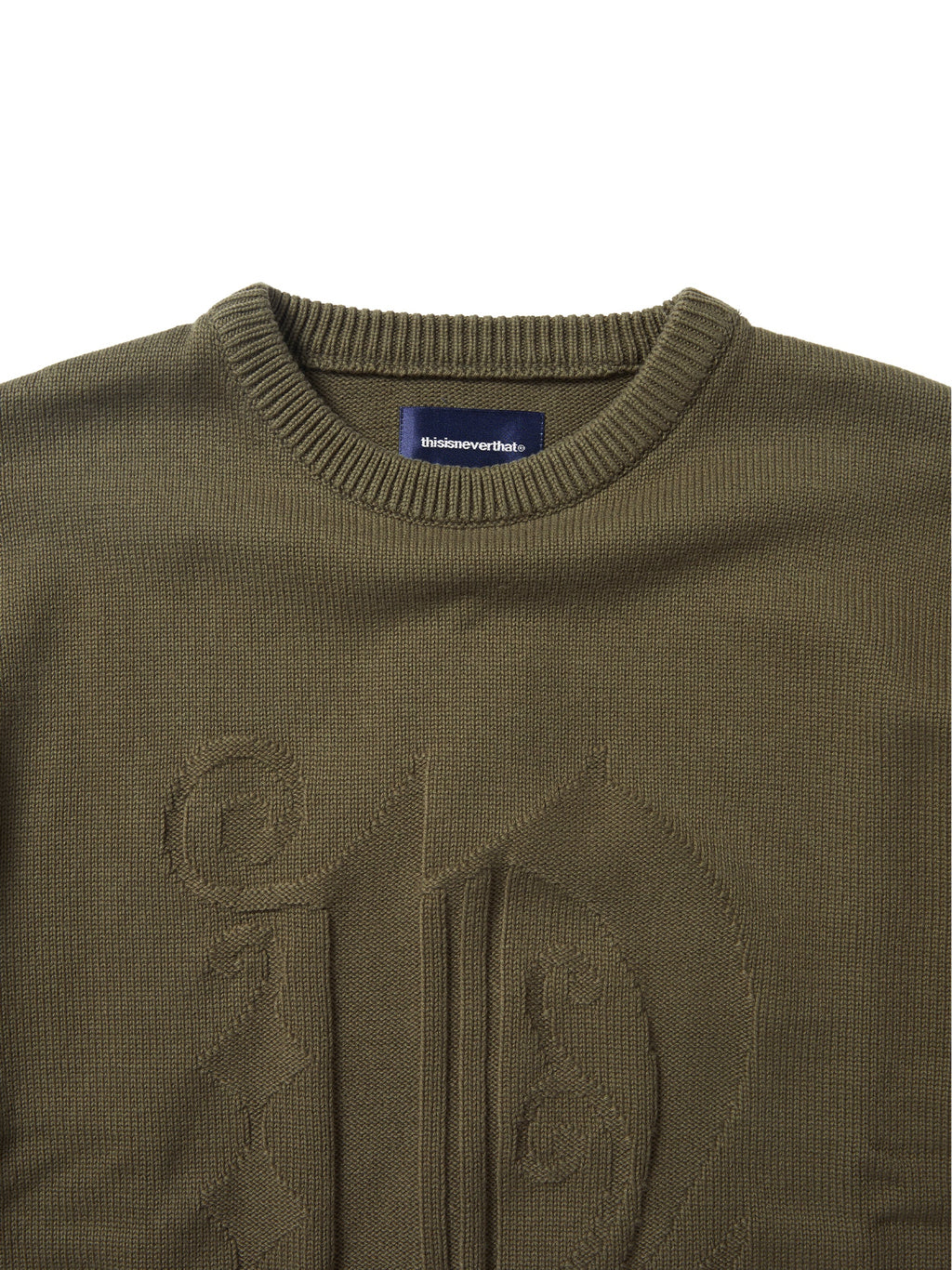 thisisneverthat - Fortuna N-Logo Sweater (Olive) product image 2 | TRAB K-Fashion Australia