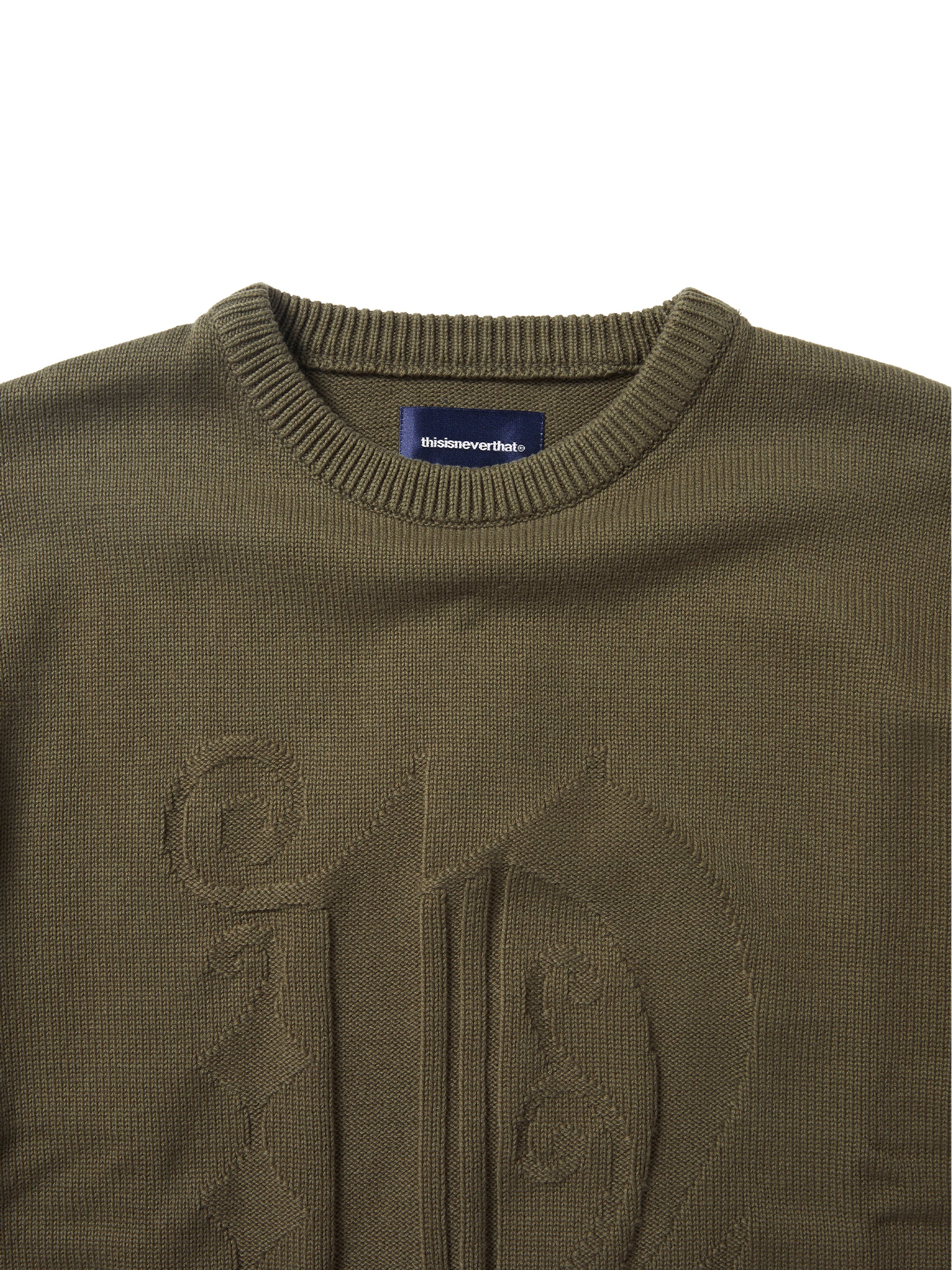 thisisneverthat - Fortuna N-Logo Sweater (Olive) product image 2 | TRAB K-Fashion Australia