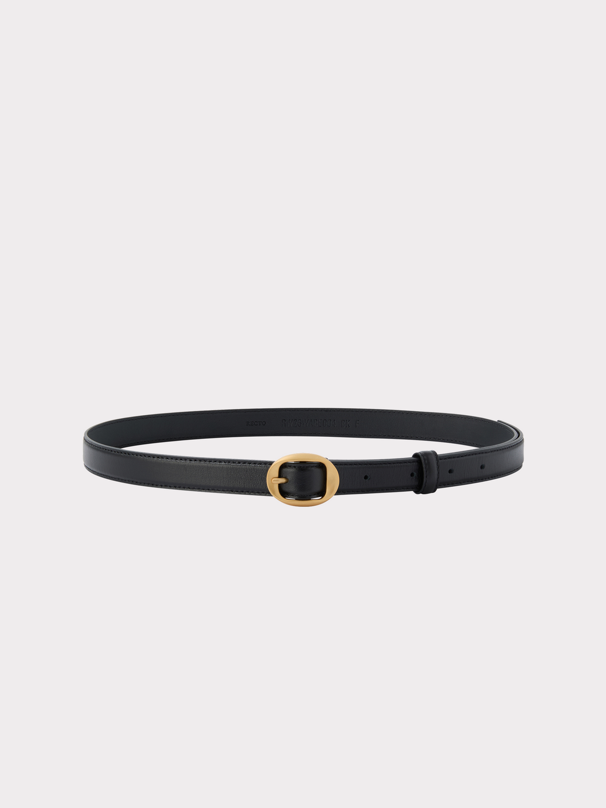 Recto - Signature Small Oval Buckle Belt (Black) product image 1 | TRAB K-Fashion Australia