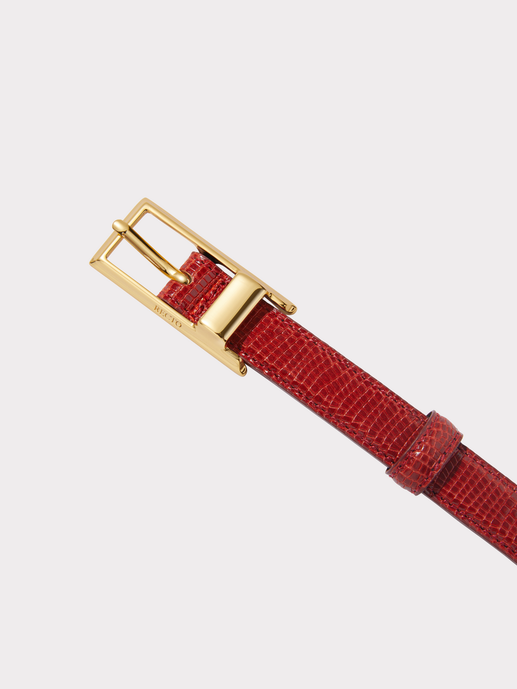Recto - Signature Square Buckle Belt (Vintage Red) product image 2 | TRAB K-Fashion Australia