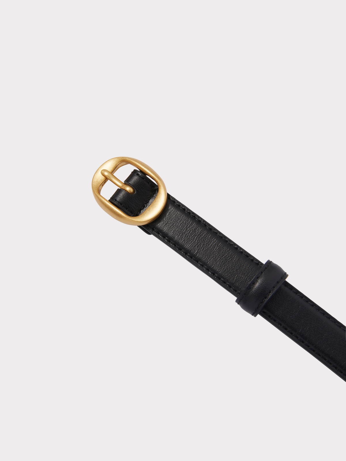 Recto - Signature Small Oval Buckle Belt (Black) product image 3 | TRAB K-Fashion Australia