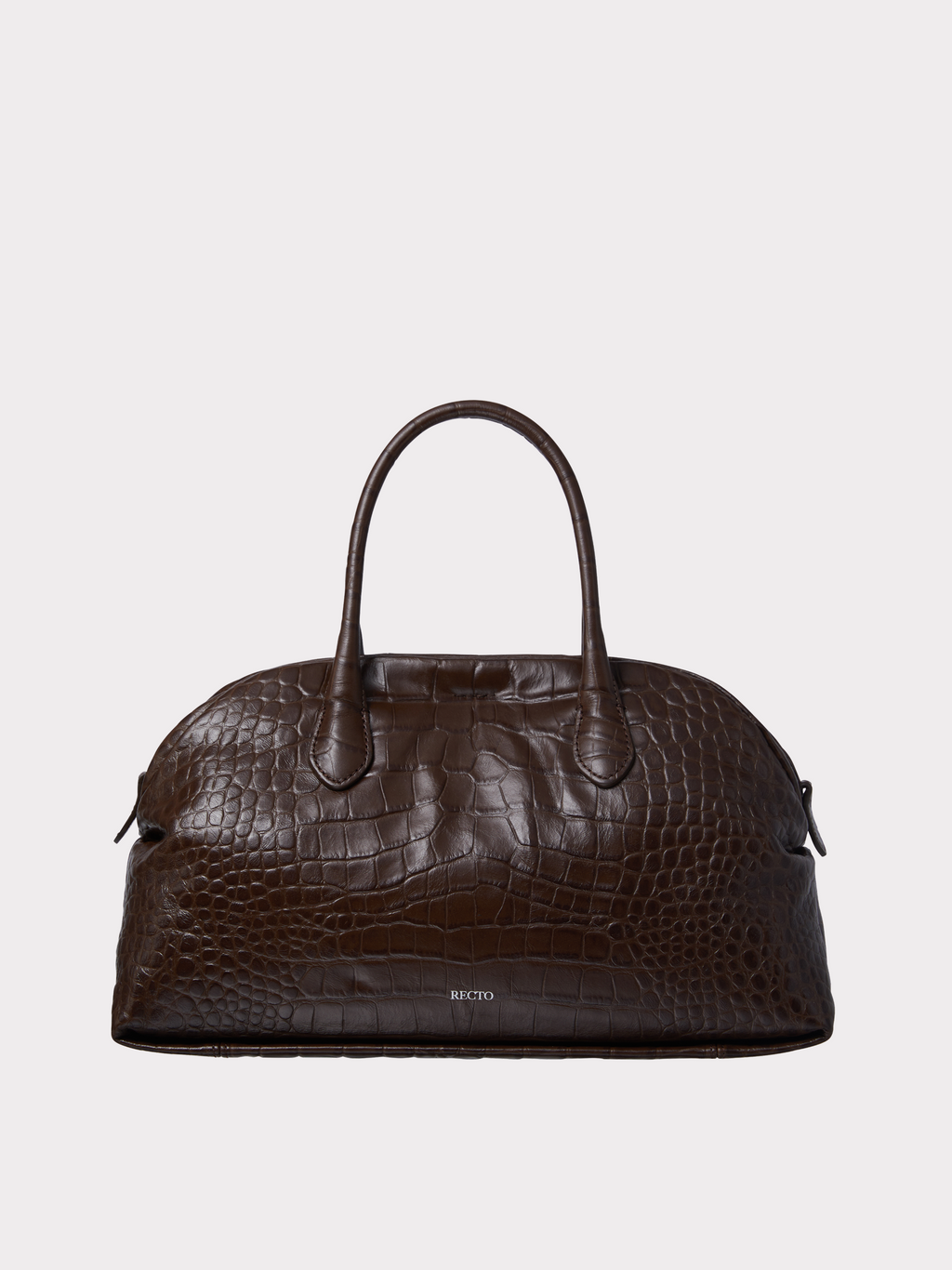 Recto - Croc-Effect Singular Tote Medium (Croc Brown) product image 1 | TRAB K-Fashion Australia