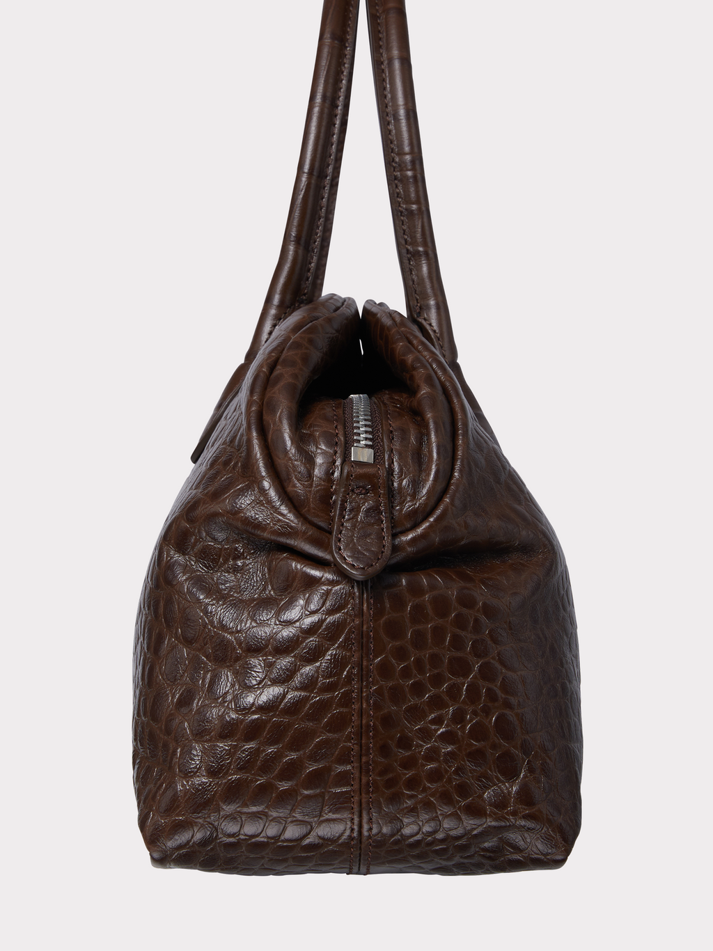 Recto - Croc-Effect Singular Tote Medium (Croc Brown) product image 4 | TRAB K-Fashion Australia