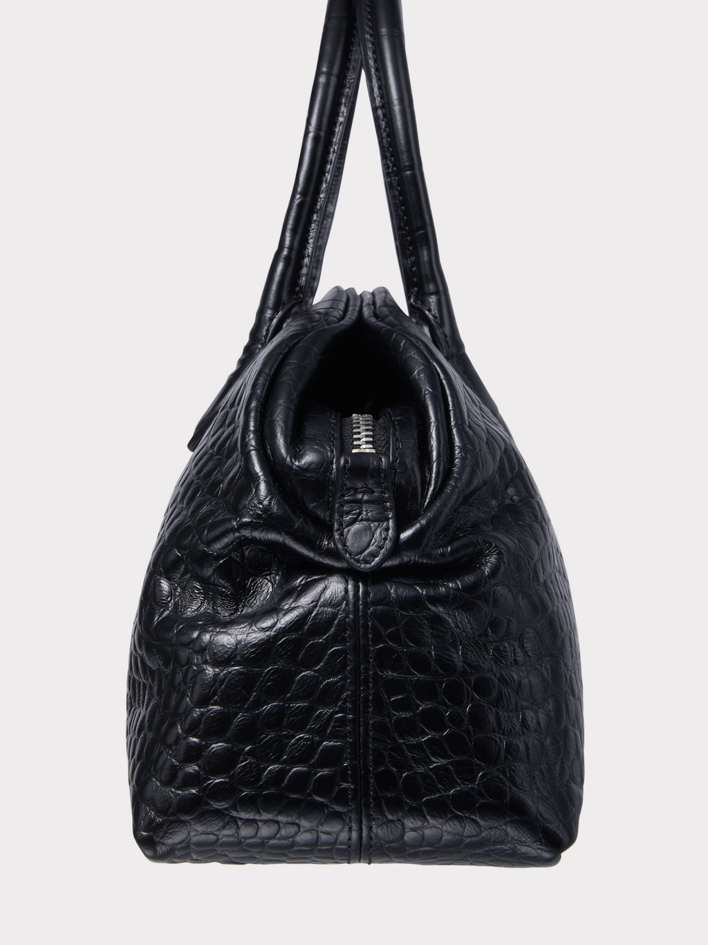 Recto - Croc-Effect Singular Tote Medium (Croc Black) product image 4 | TRAB K-Fashion Australia
