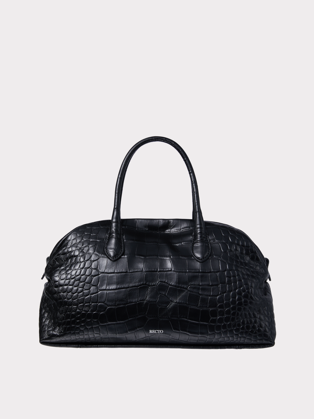 Recto - Croc-Effect Singular Tote Medium (Croc Black) product image 1 | TRAB K-Fashion Australia